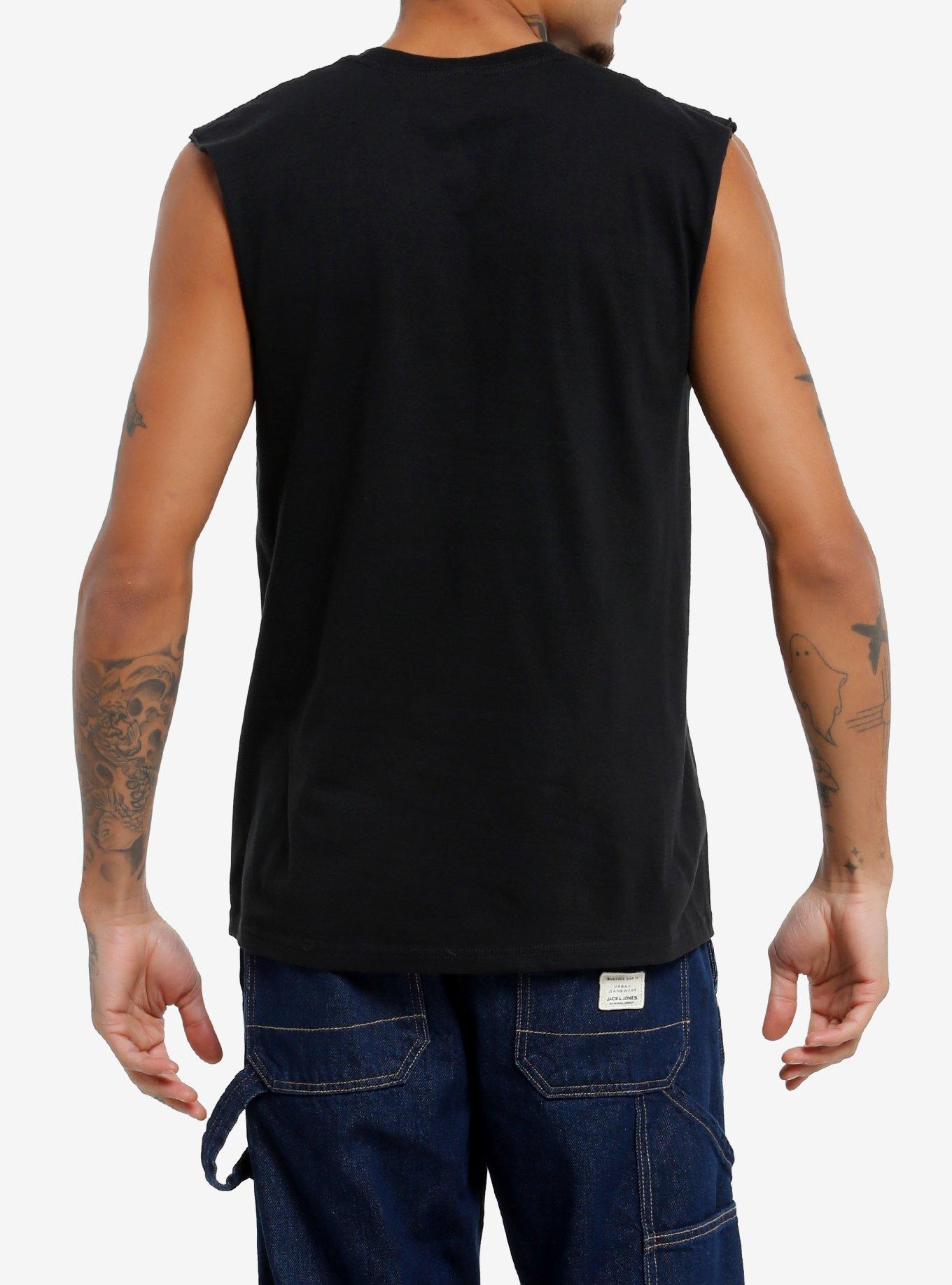 Godzilla Metal Muscle Tank Top, BLACK, alternate