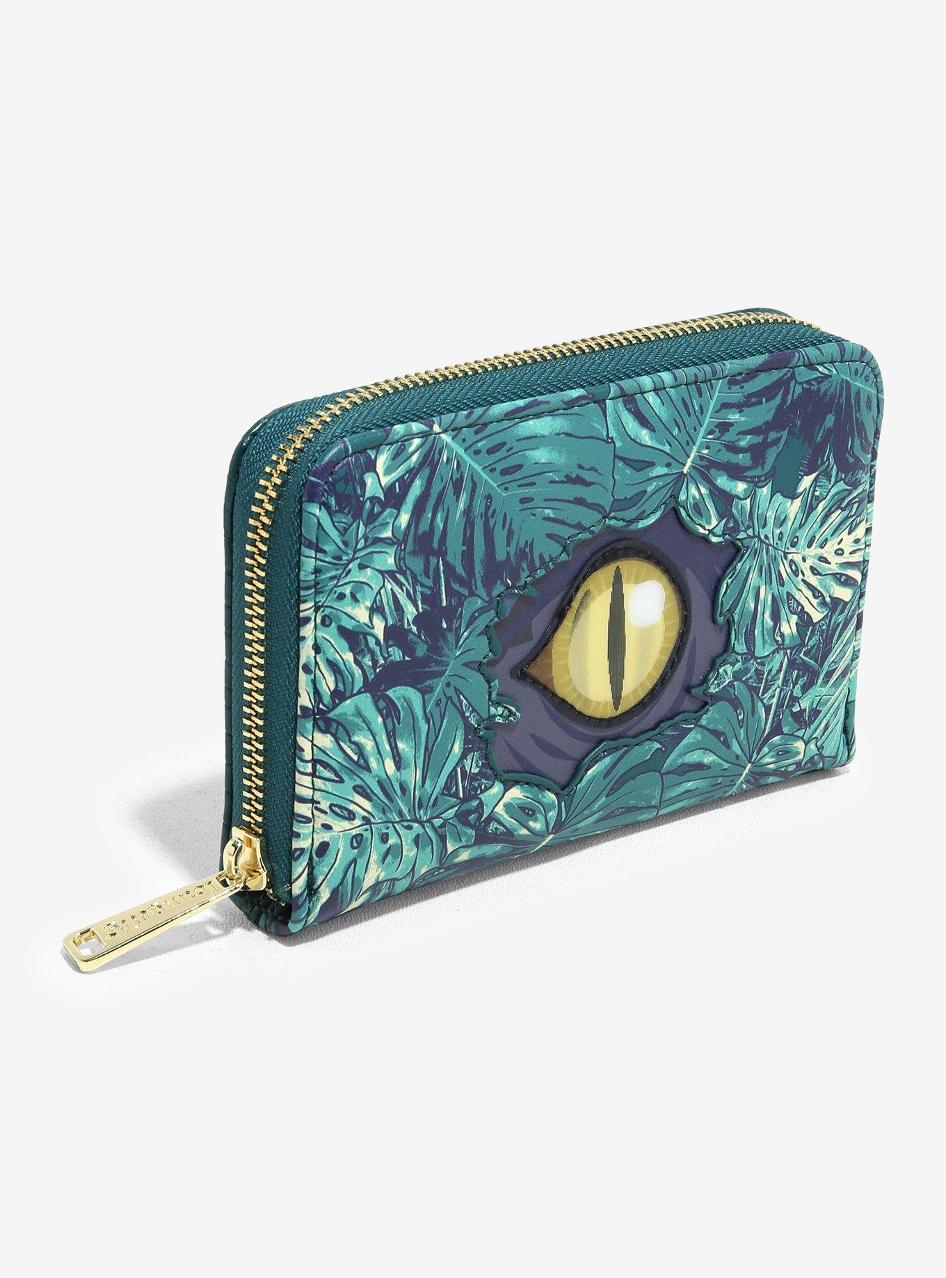 Loungefly Jurassic Park Raptor Foliage Lenticular Mini Zipper Wallet, , hi-res