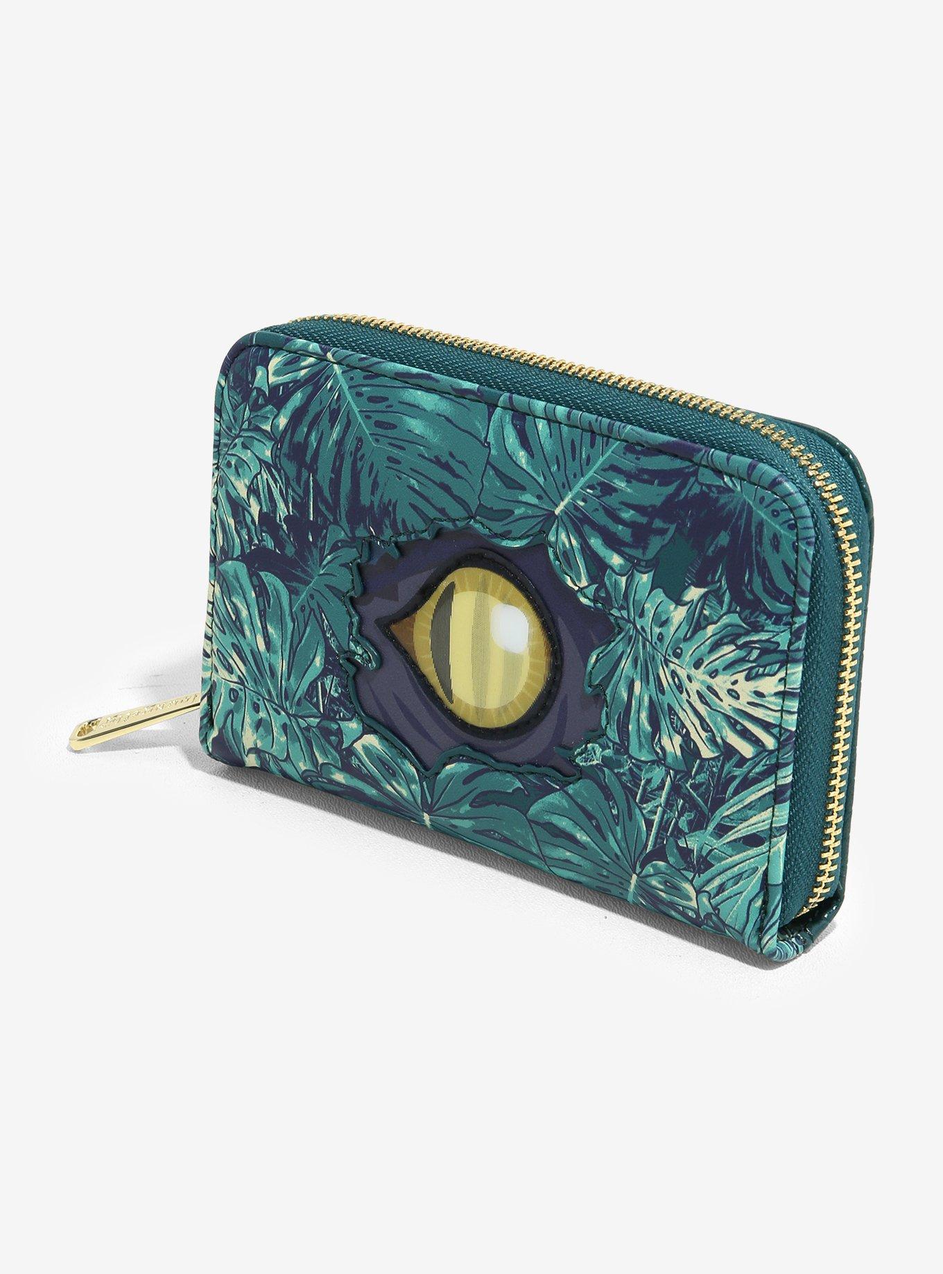 Loungefly Jurassic Park Raptor Foliage Lenticular Mini Zipper Wallet, , alternate