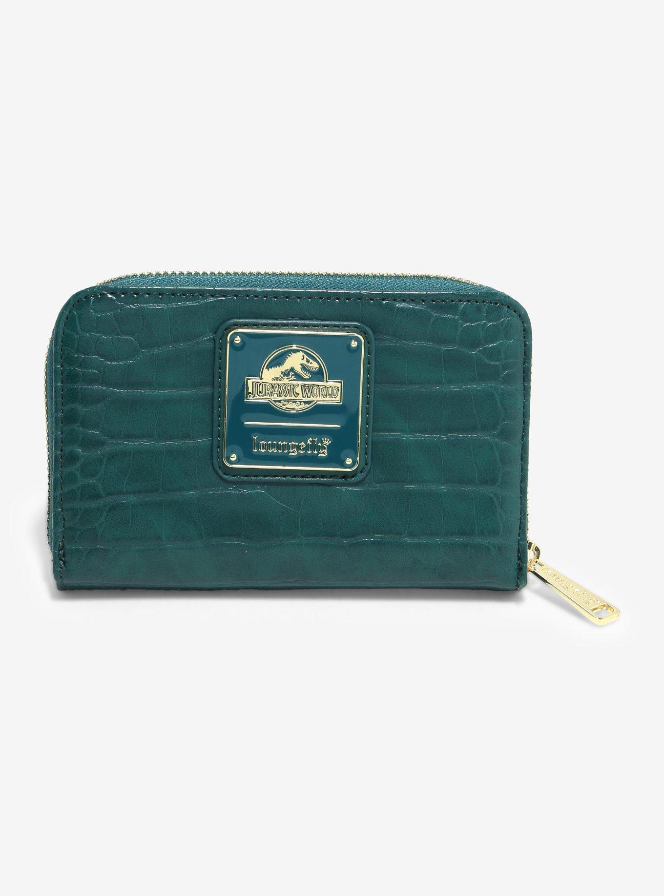 Loungefly Jurassic Park Raptor Foliage Lenticular Mini Zipper Wallet, , alternate