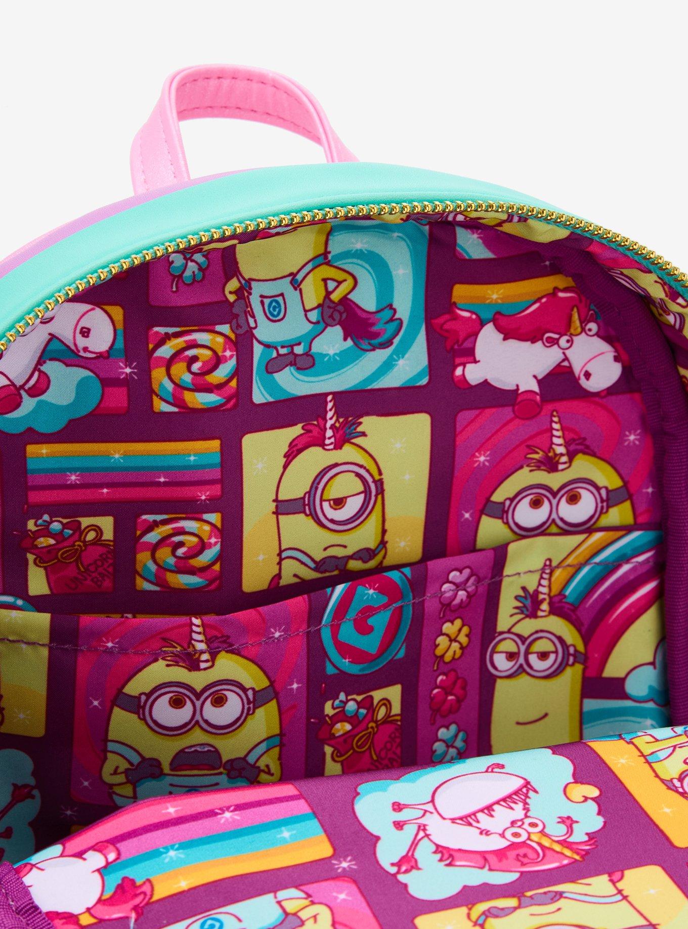 Loungefly Minions Unicorn Rainbow Mini Backpack, , alternate