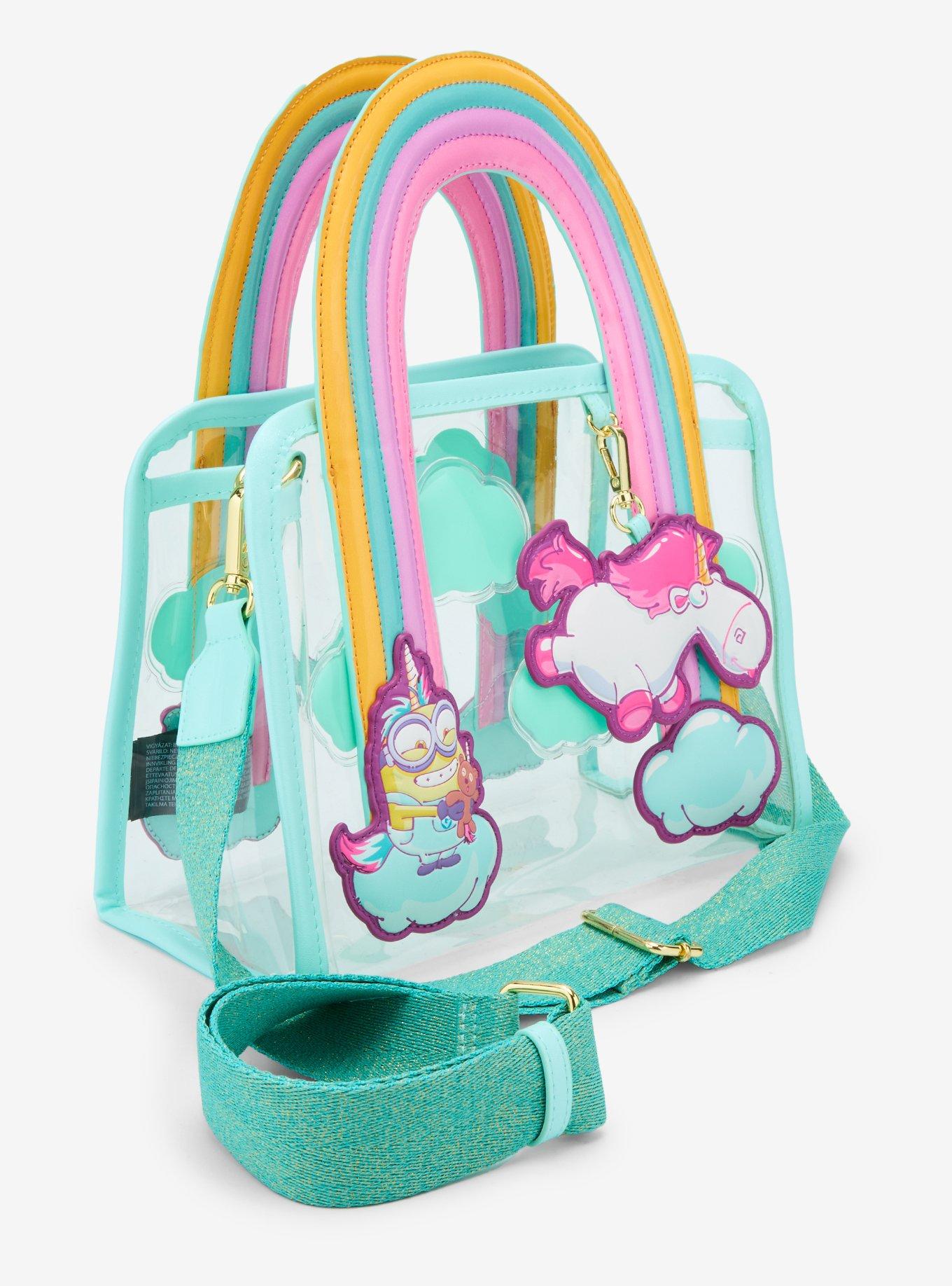 Loungefly Minions Unicorn Rainbow Clear Tote Bag, , hi-res