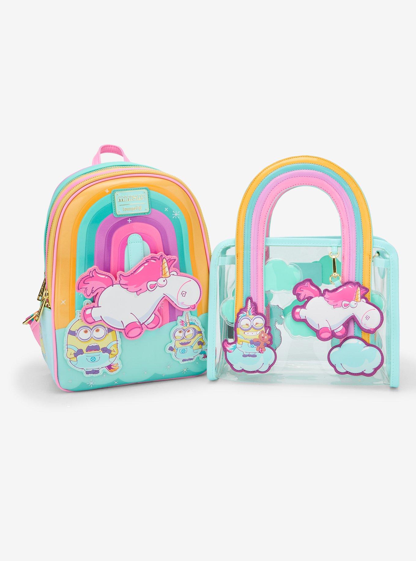 Loungefly Minions Unicorn Rainbow Clear Tote Bag, , alternate