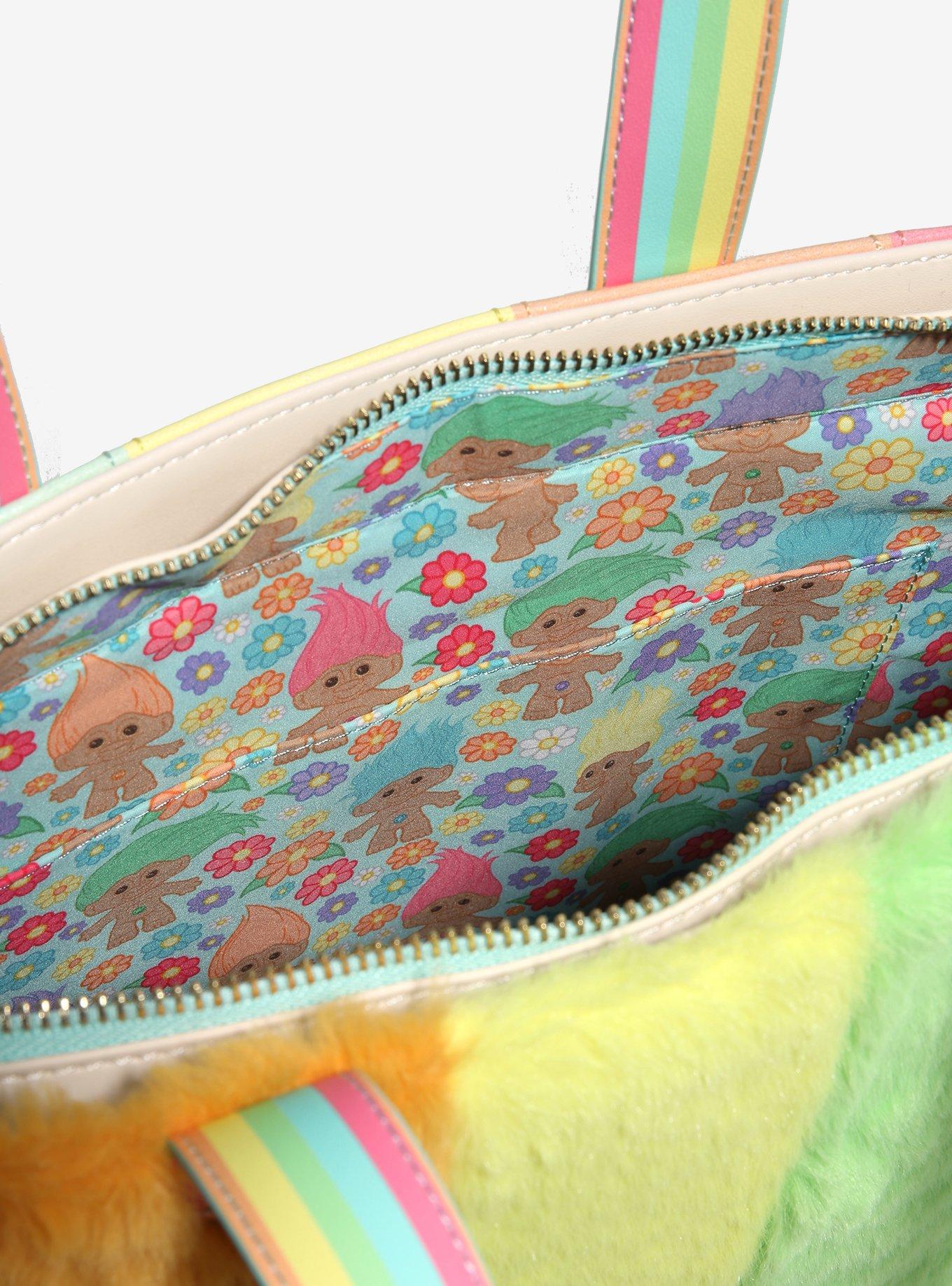 Loungefly Treasure Trolls Faux Fur Tote Bag With Coin Pouch, , alternate