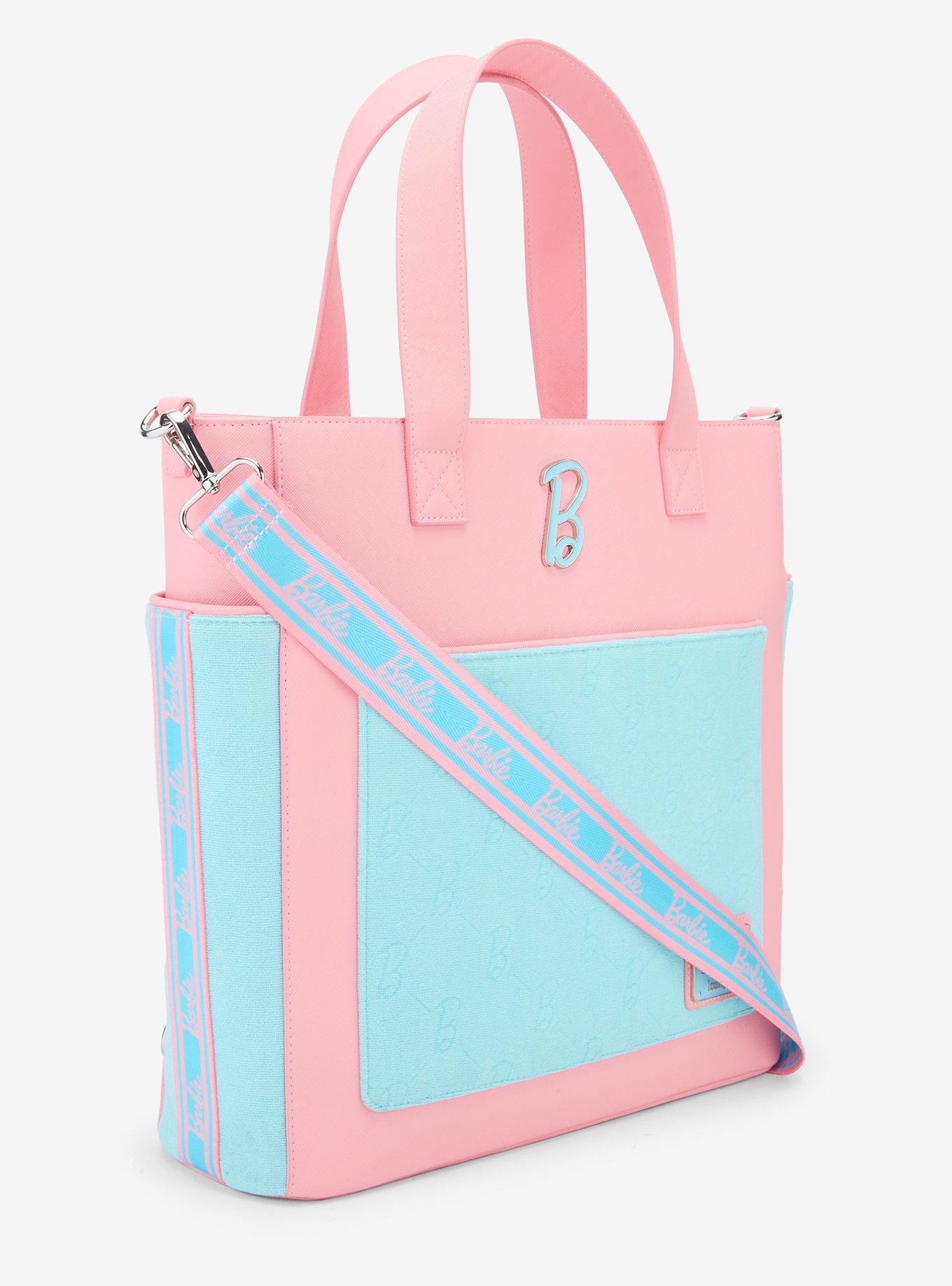 Loungefly Barbie Pink & Blue Convertible Tote Bag, , hi-res