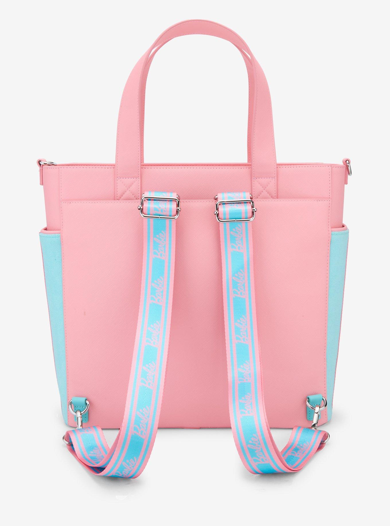 Loungefly Barbie Pink & Blue Convertible Tote Bag, , alternate
