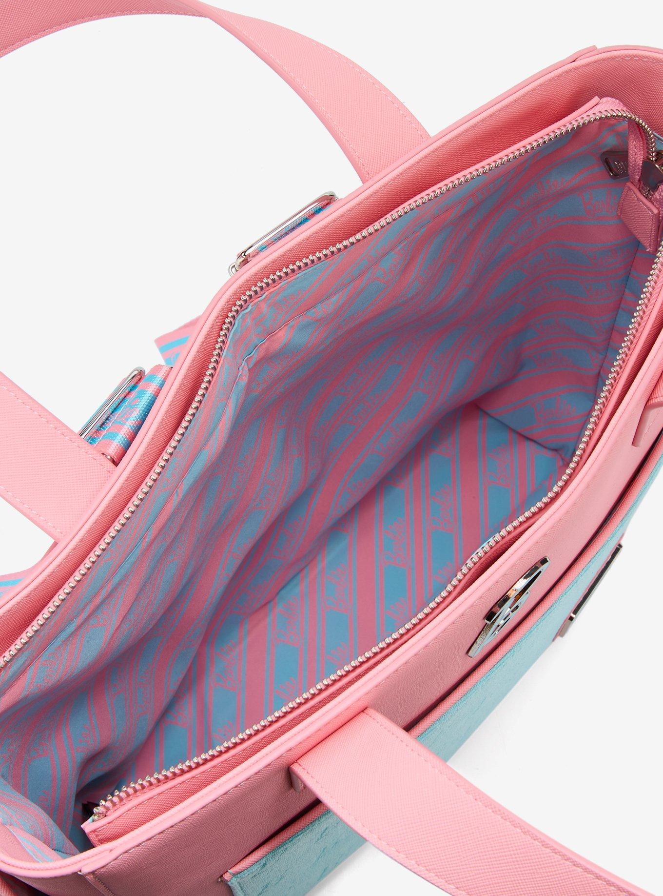 Loungefly Barbie Pink & Blue Convertible Tote Bag, , alternate