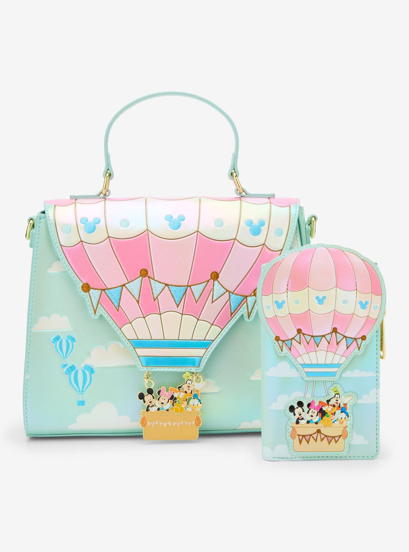 Loungefly Disney Mickey Mouse & Friends Hot Air Balloon Satchel Crossbody Bag, , alternate