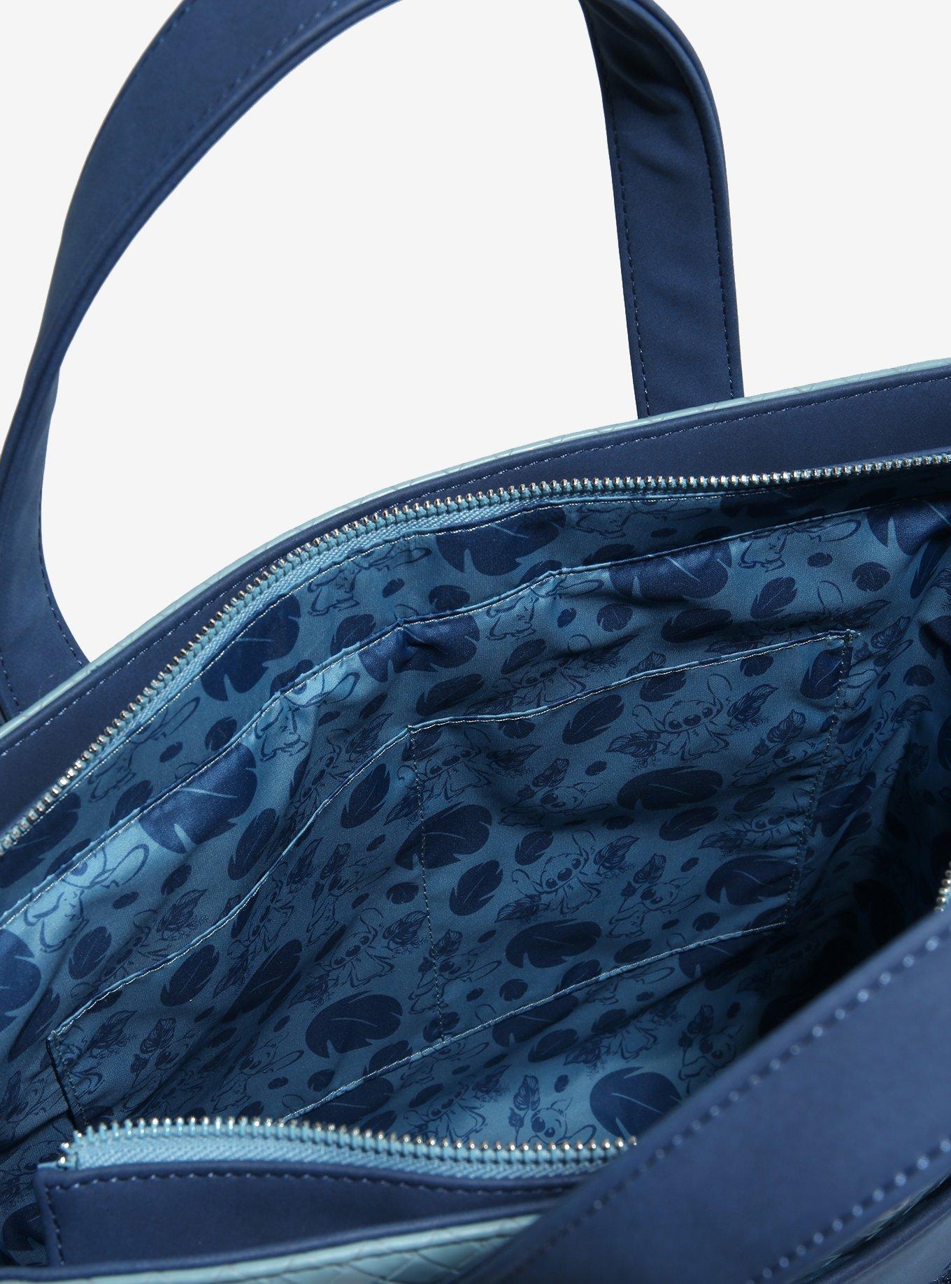 Loungefly Disney Stitch Tonal Blue Convertible Tote Bag, , alternate