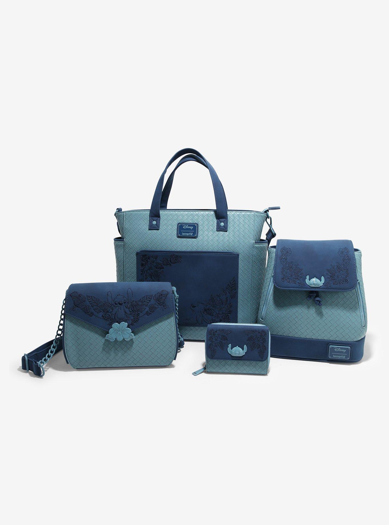 Loungefly Disney Stitch Tonal Blue Convertible Tote Bag, , alternate