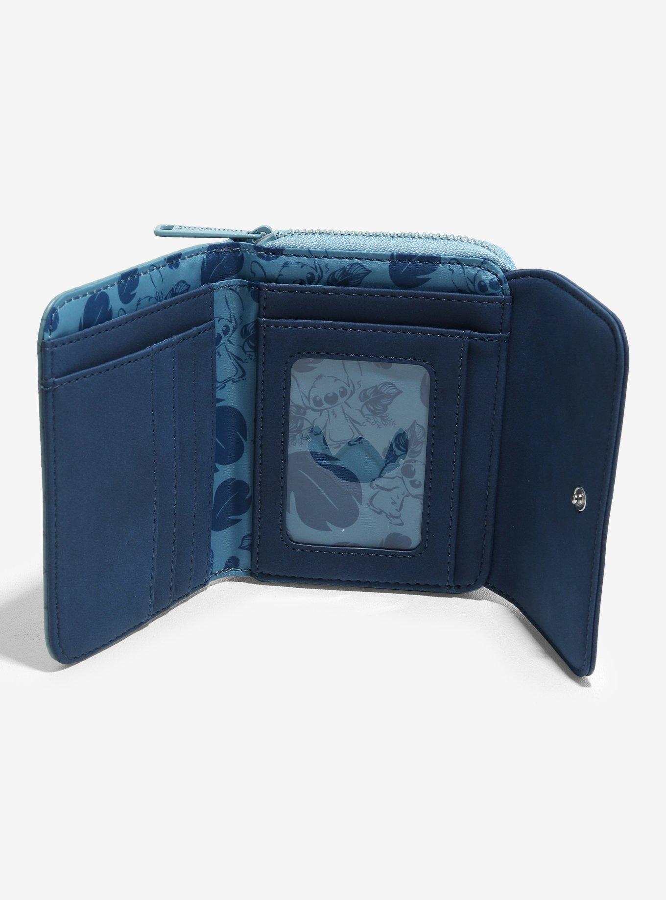 Loungefly Disney Stitch Tonal Blue Mini Wallet, , alternate