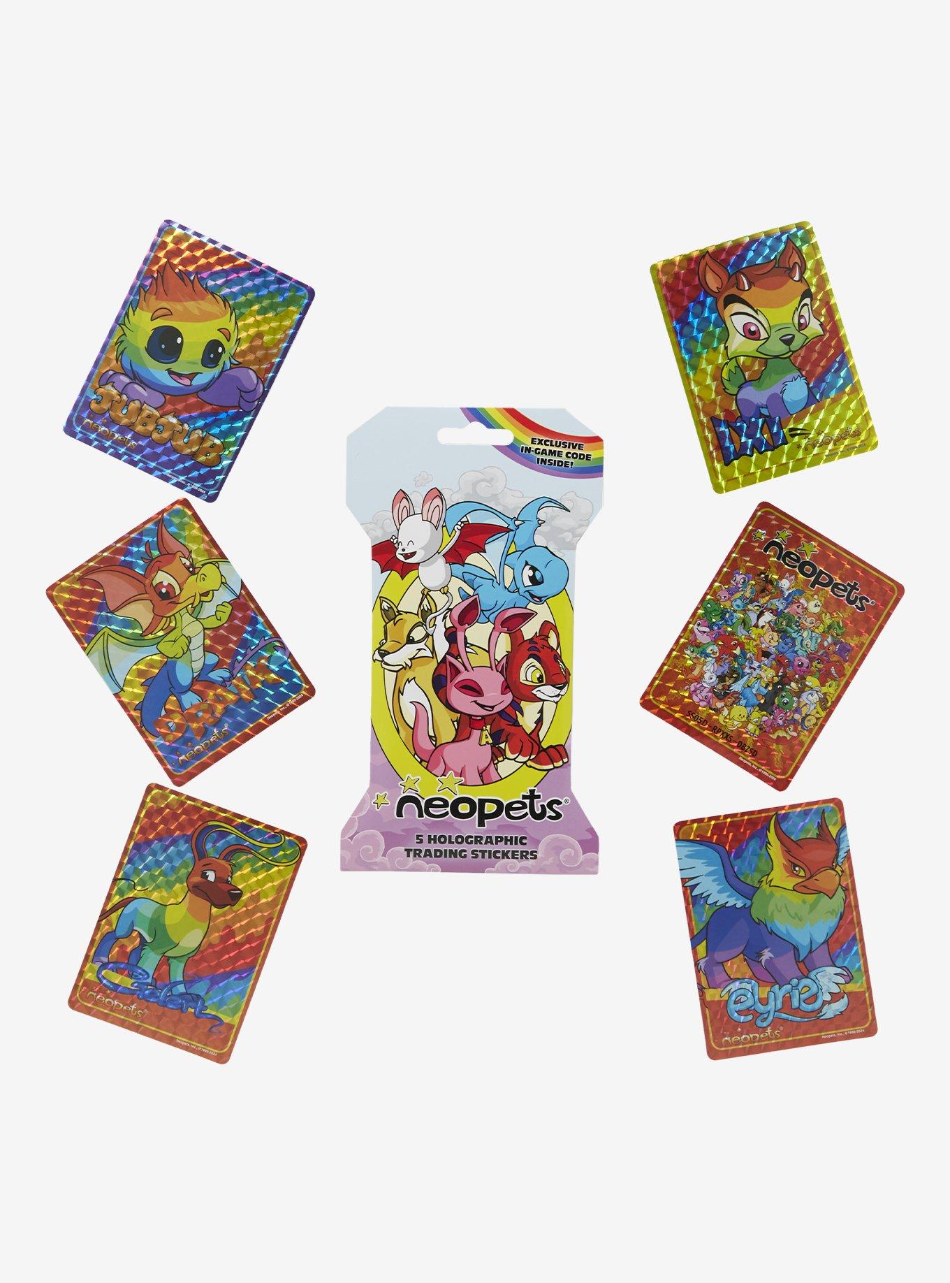 Neopets Holographic Blind Trading Sticker Pack, , hi-res