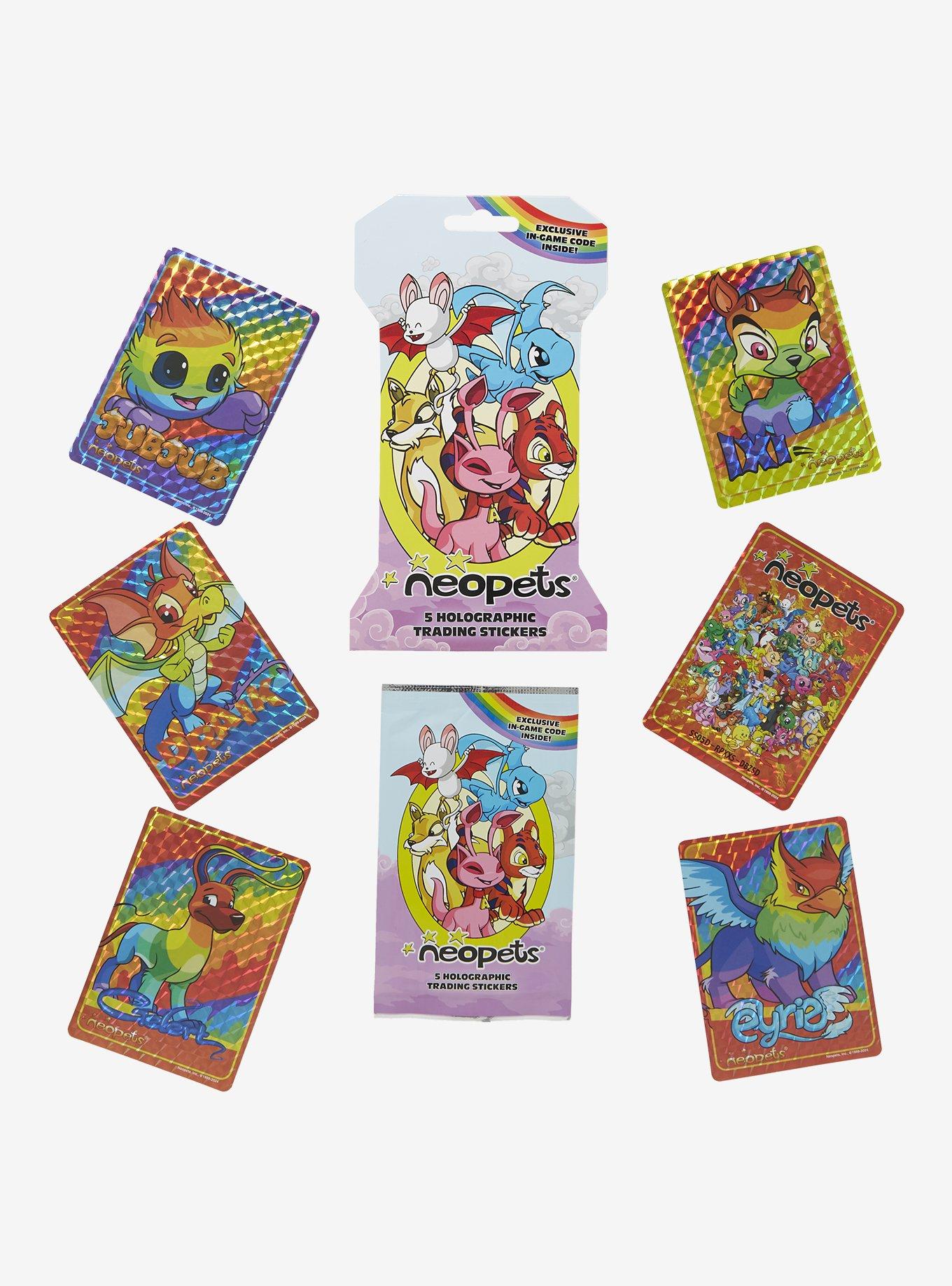 Neopets Holographic Blind Trading Sticker Pack, , alternate