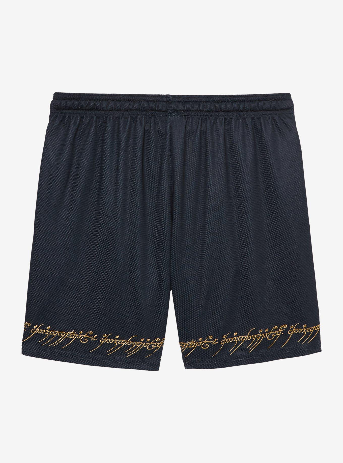 The Lord of the Rings Leaf of Lorien Embroidered Mesh Shorts - BoxLunch Exclusive, MULTI, alternate