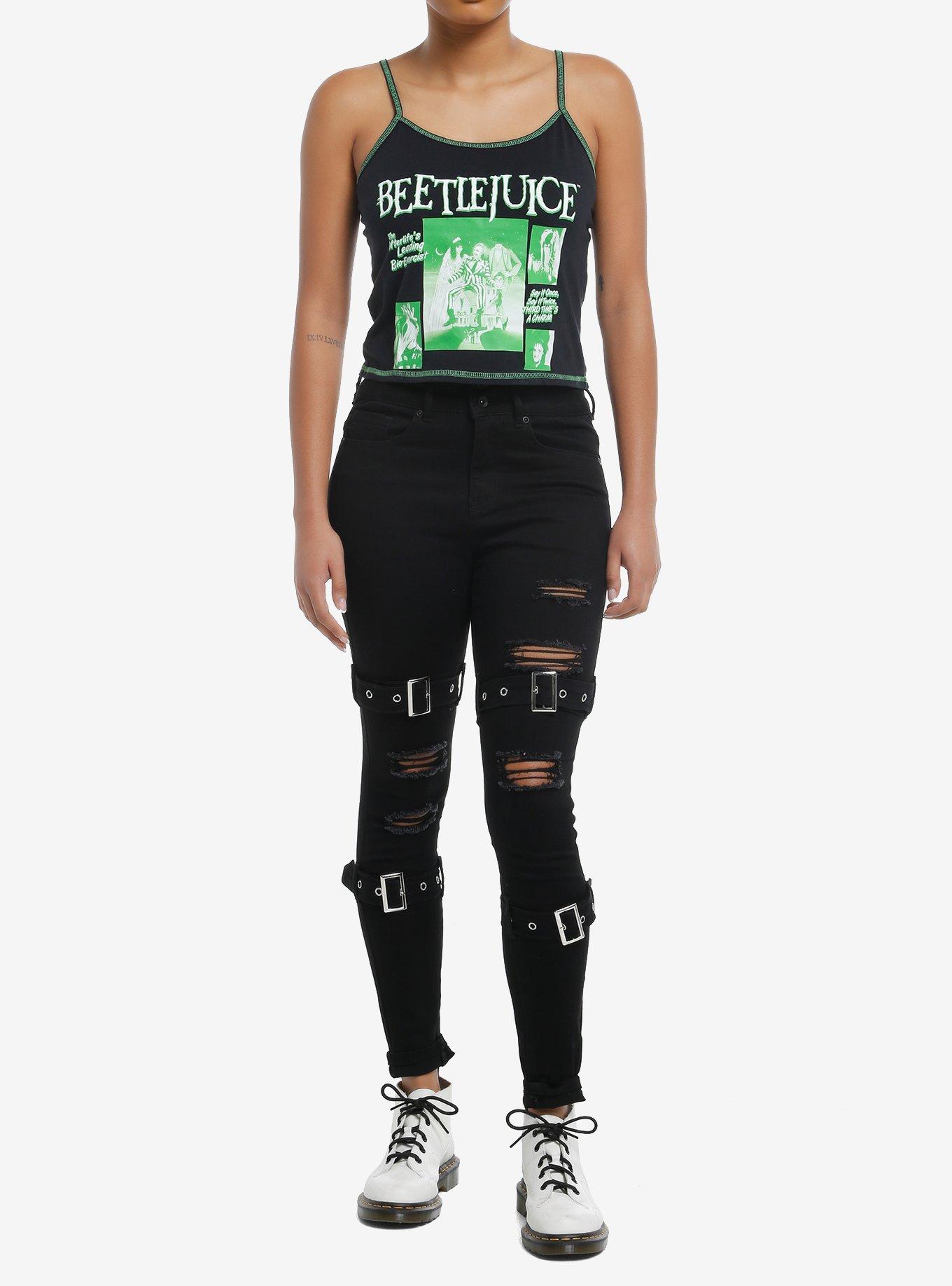 Beetlejuice Collage Contrast Stitch Girls Cami, , hi-res