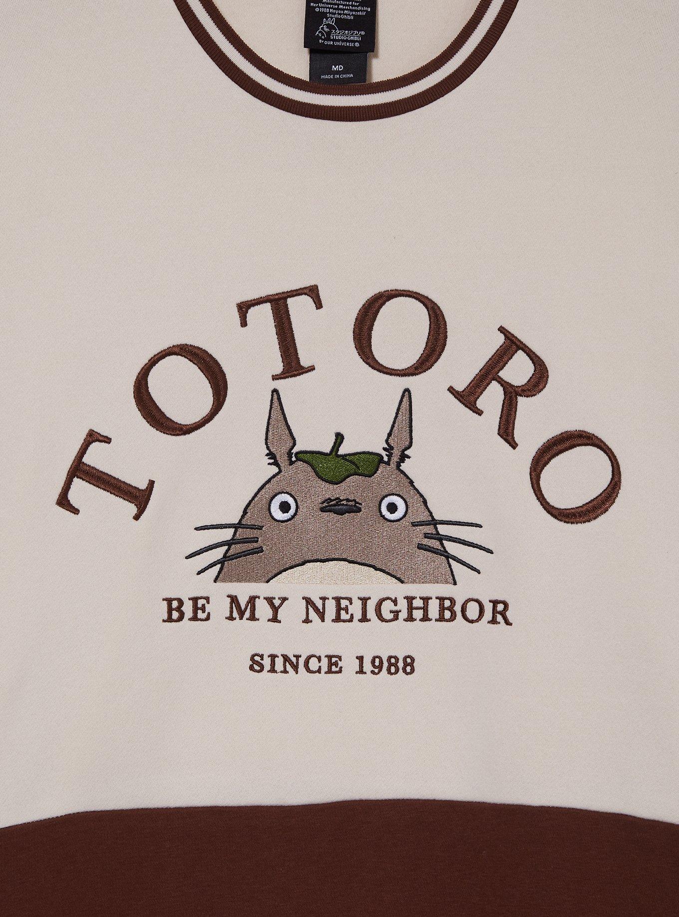 Our Universe Studio Ghibli® My Neighbor Totoro Be My Neighbor Brown Panel Crewneck - BoxLunch Exclusive, , hi-res