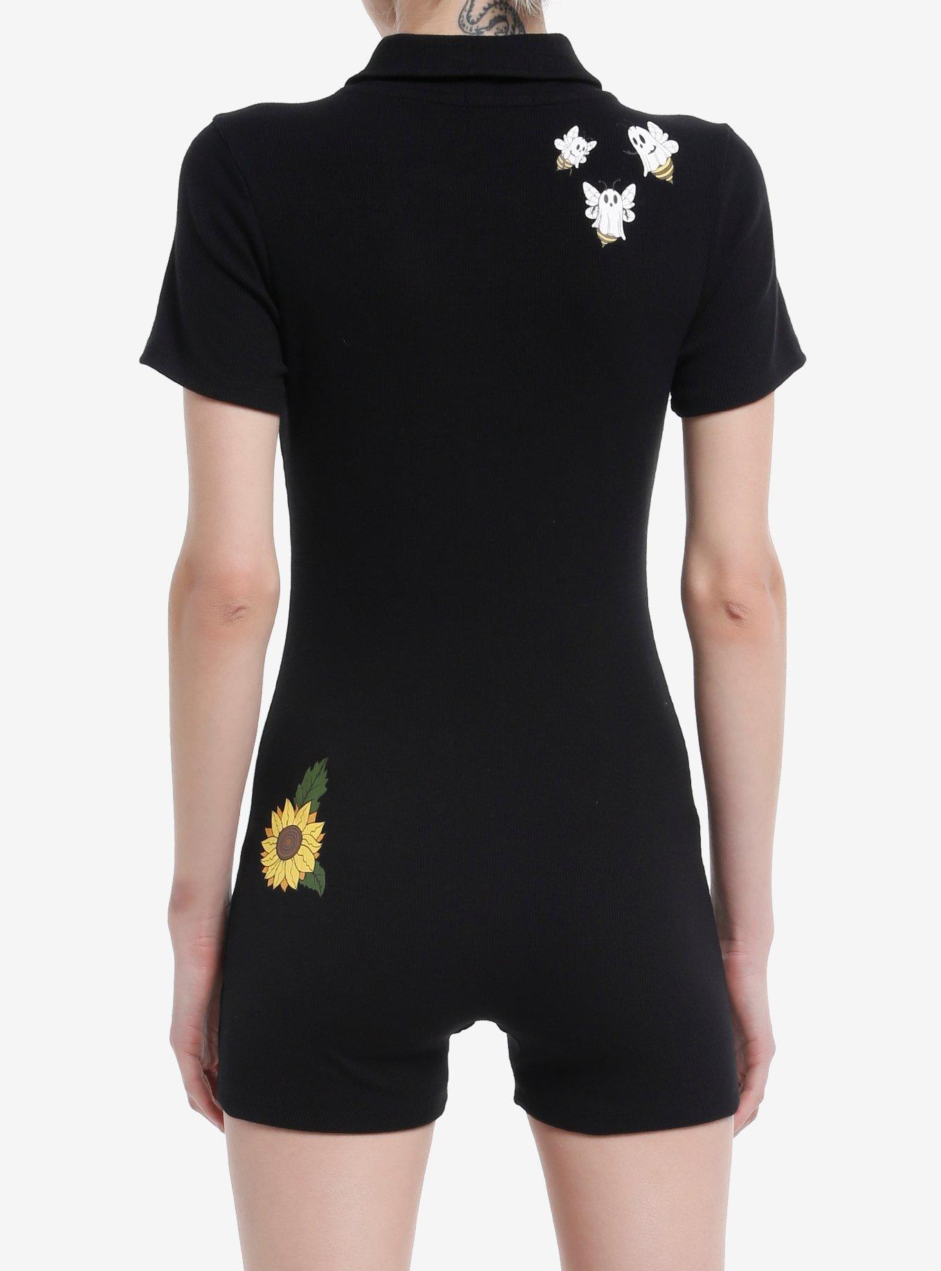 Thorn & Fable Ghost Bee Collar Romper, , alternate
