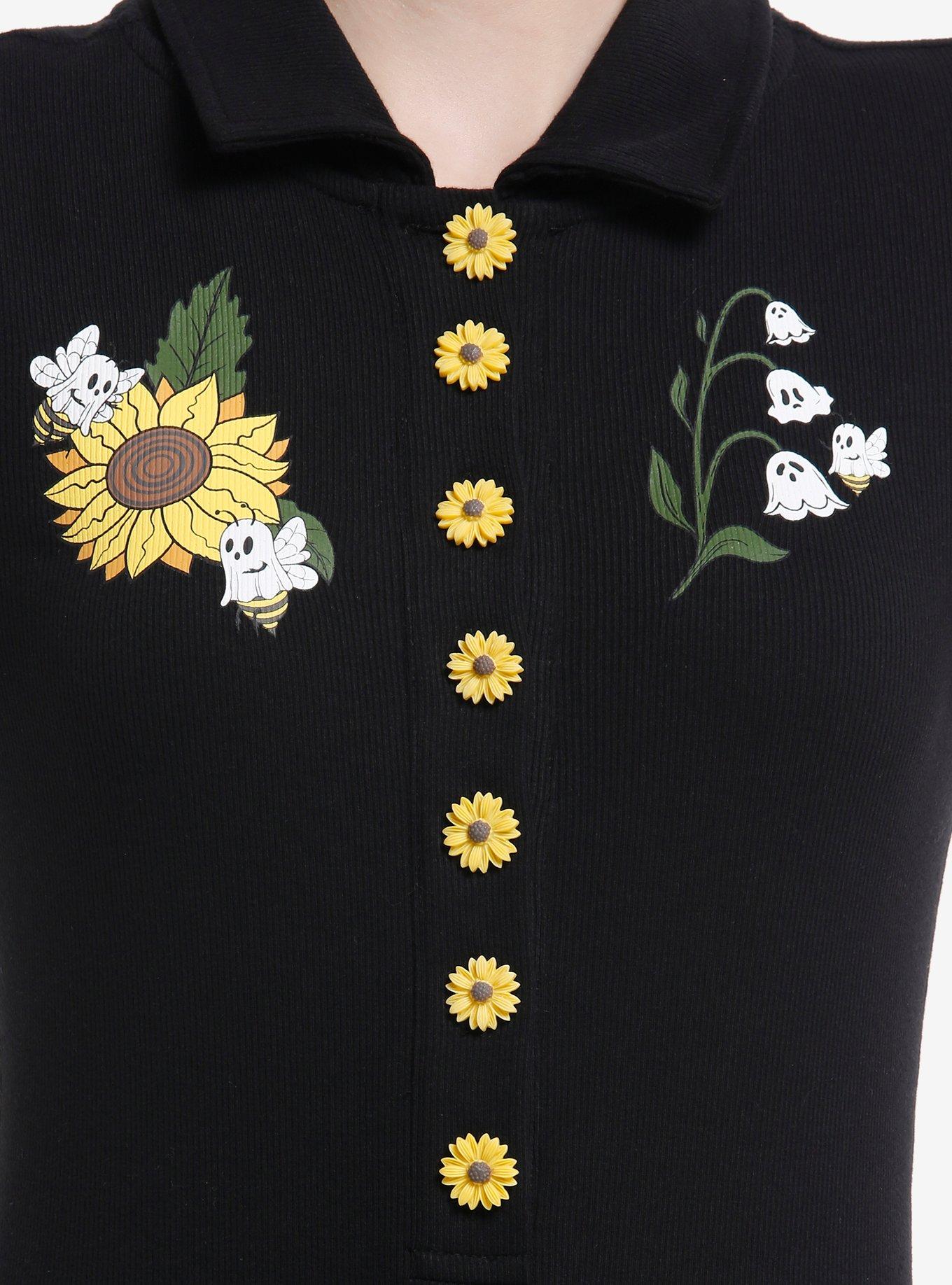 Thorn & Fable Ghost Bee Collar Romper, , alternate