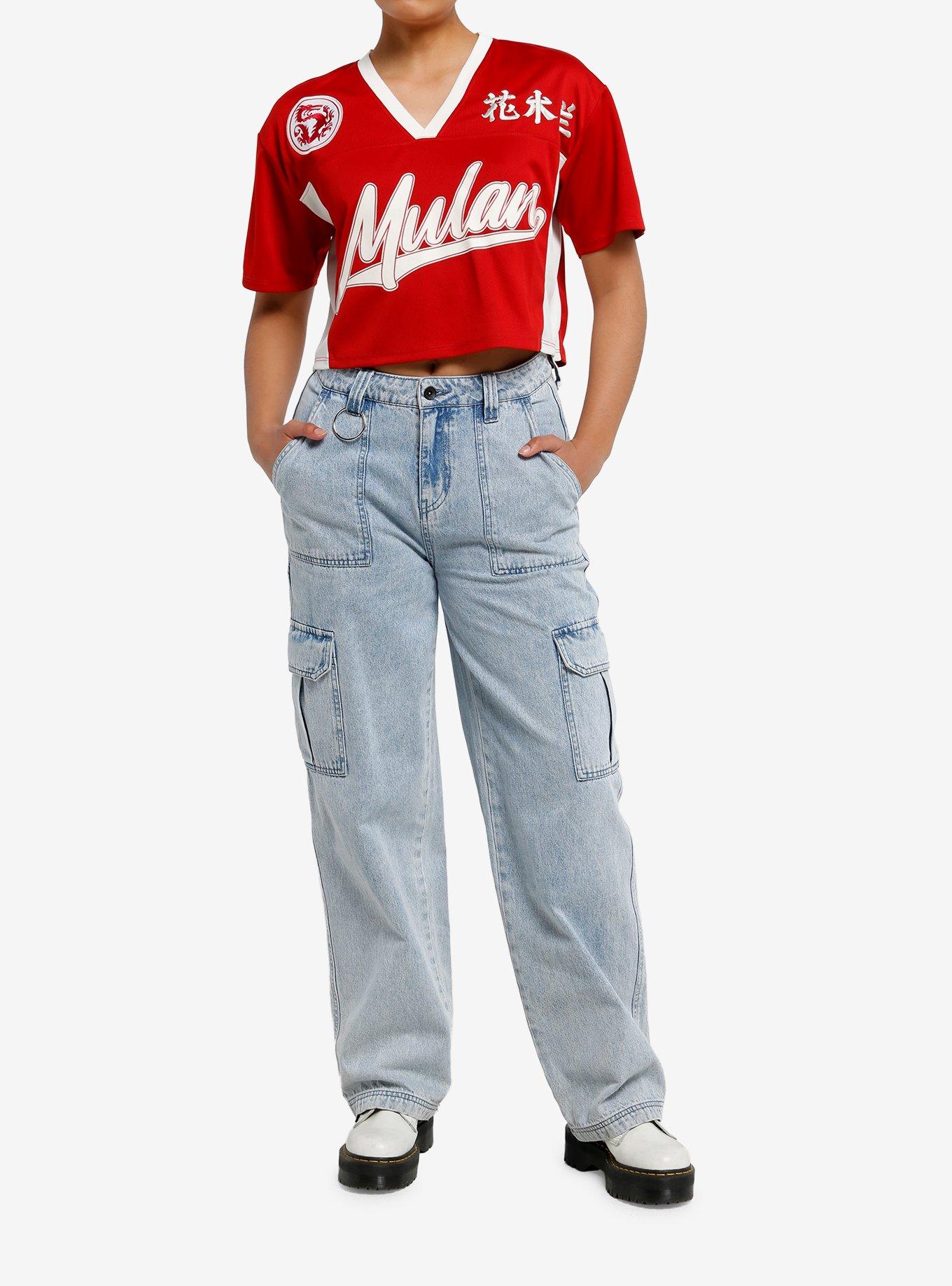 Her Universe Disney Mulan Girls Crop Soccer Jersey, MULTI, alternate