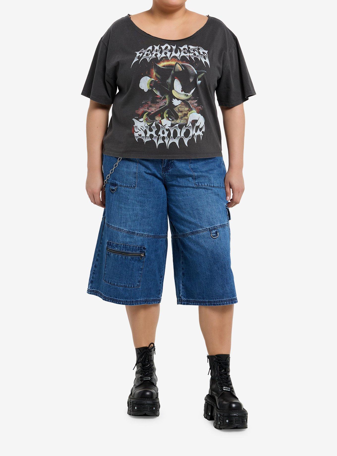 Sonic The Hedgehog Shadow Girls Off-Shoulder T-Shirt Plus Size, , hi-res
