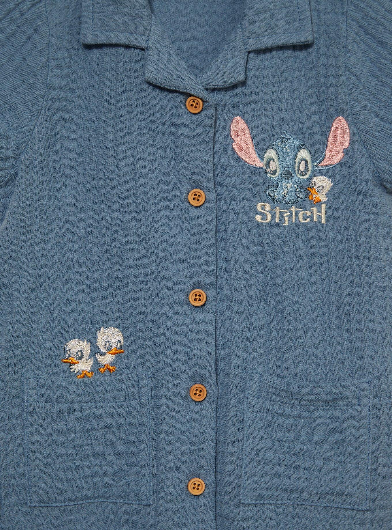 Disney Lilo & Stitch Duckling Linen Collared Infant One-Piece, , hi-res
