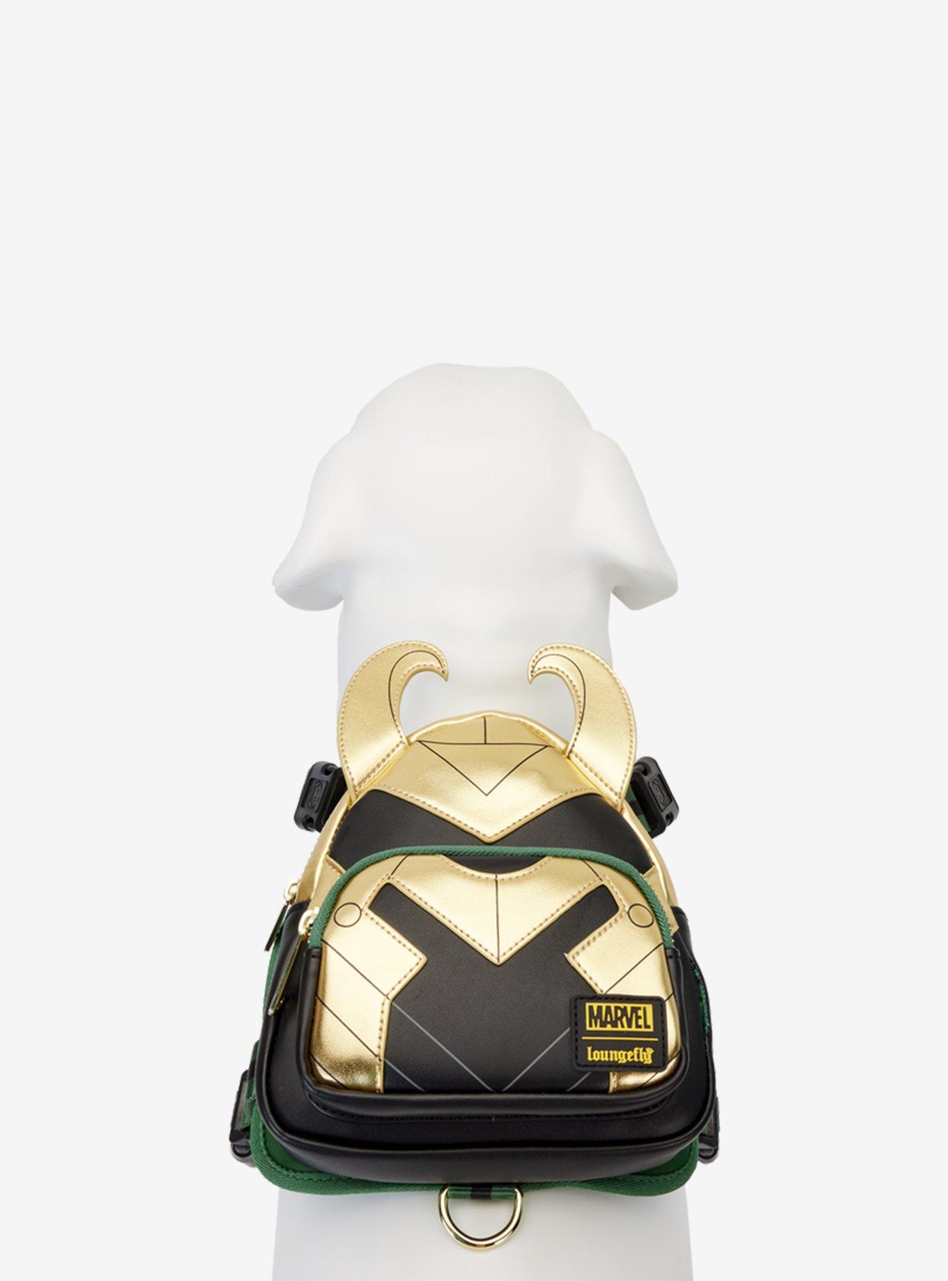 Loungefly Marvel Loki Helmet Figural Mini Backpack Large Dog Harness, , alternate