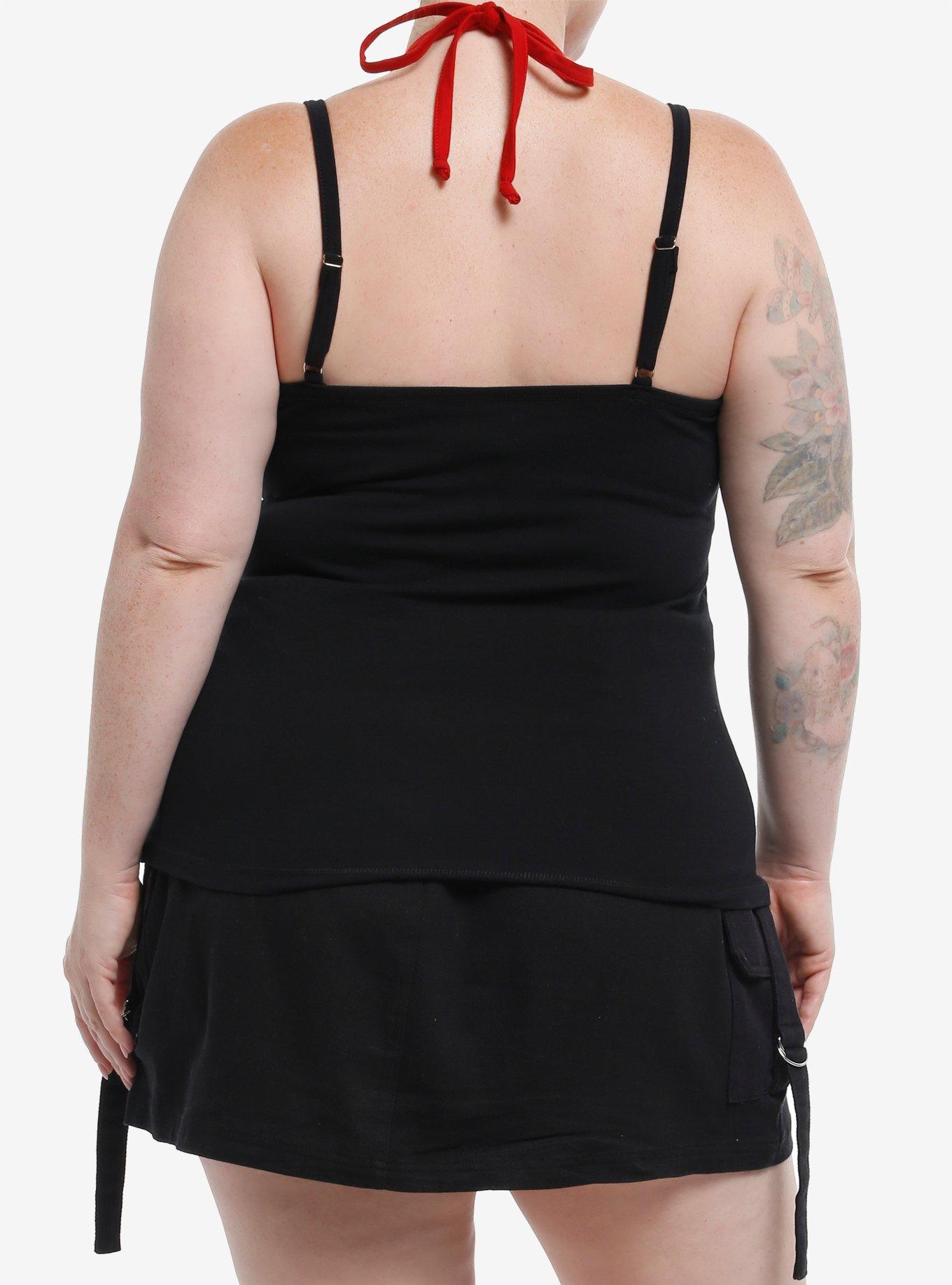 Her Universe Studio Ghibli® Spirited Away Halter Cami Girls Twofer Tank Top Plus Size, RED, alternate