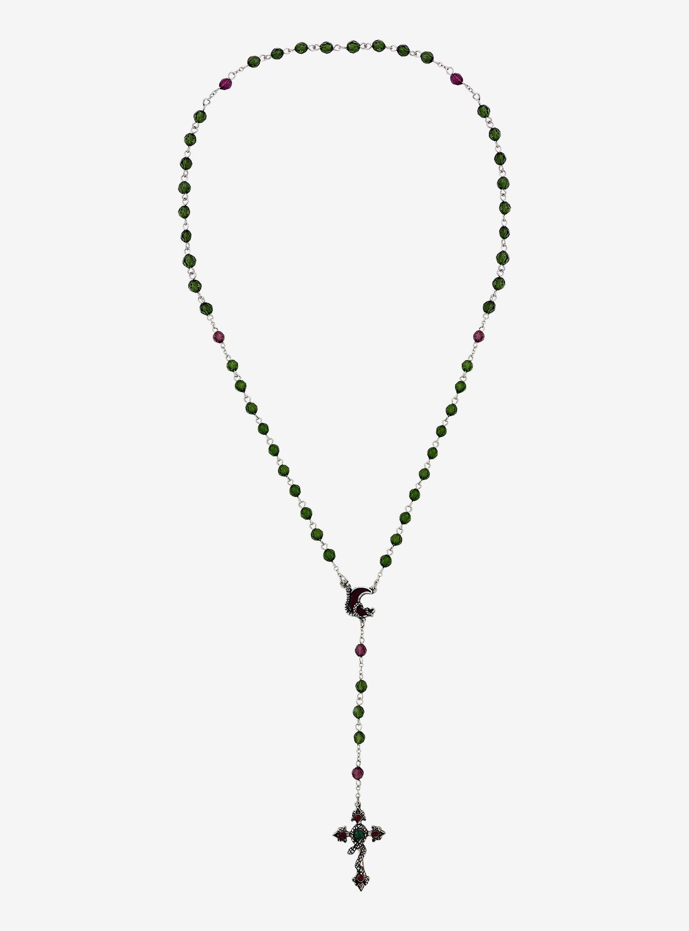 Thorn & Fable Snake Moon Rosary Necklace, , hi-res