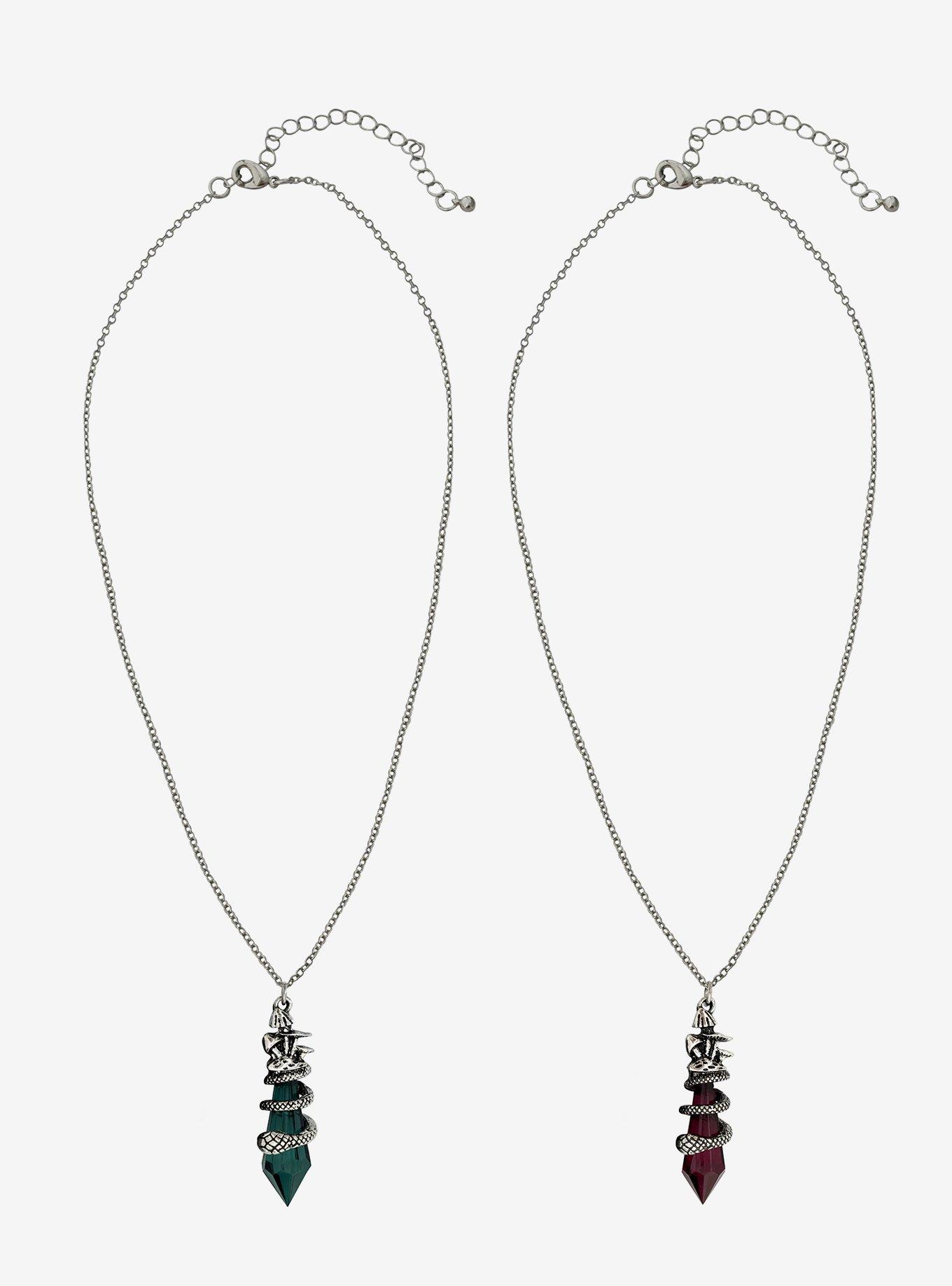 Thorn & Fable Snake Crystal Best Friend Necklace Set, , hi-res