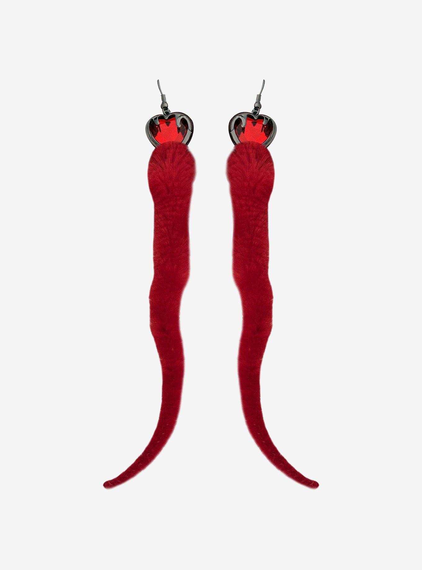 Fuzzy Worm Earrings, , hi-res