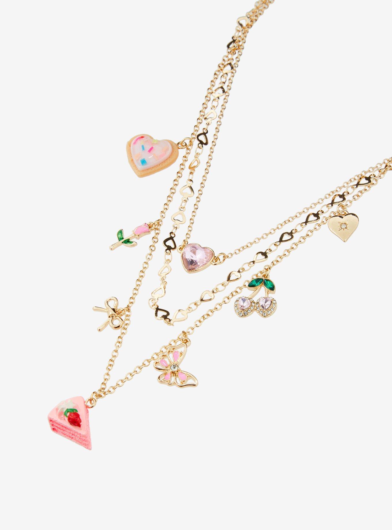 Sweet Society Cherry Sweets Charm Layered Necklace, , alternate