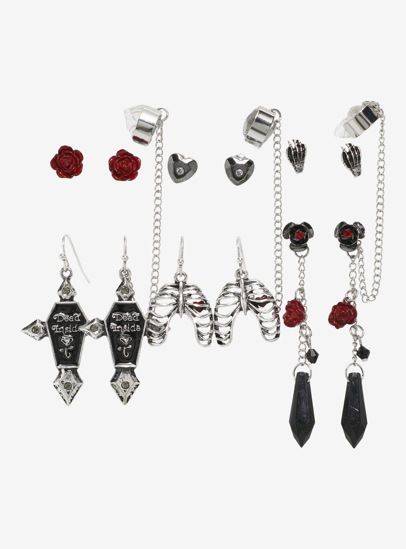 Rib Cage Coffin Earring Set, , hi-res