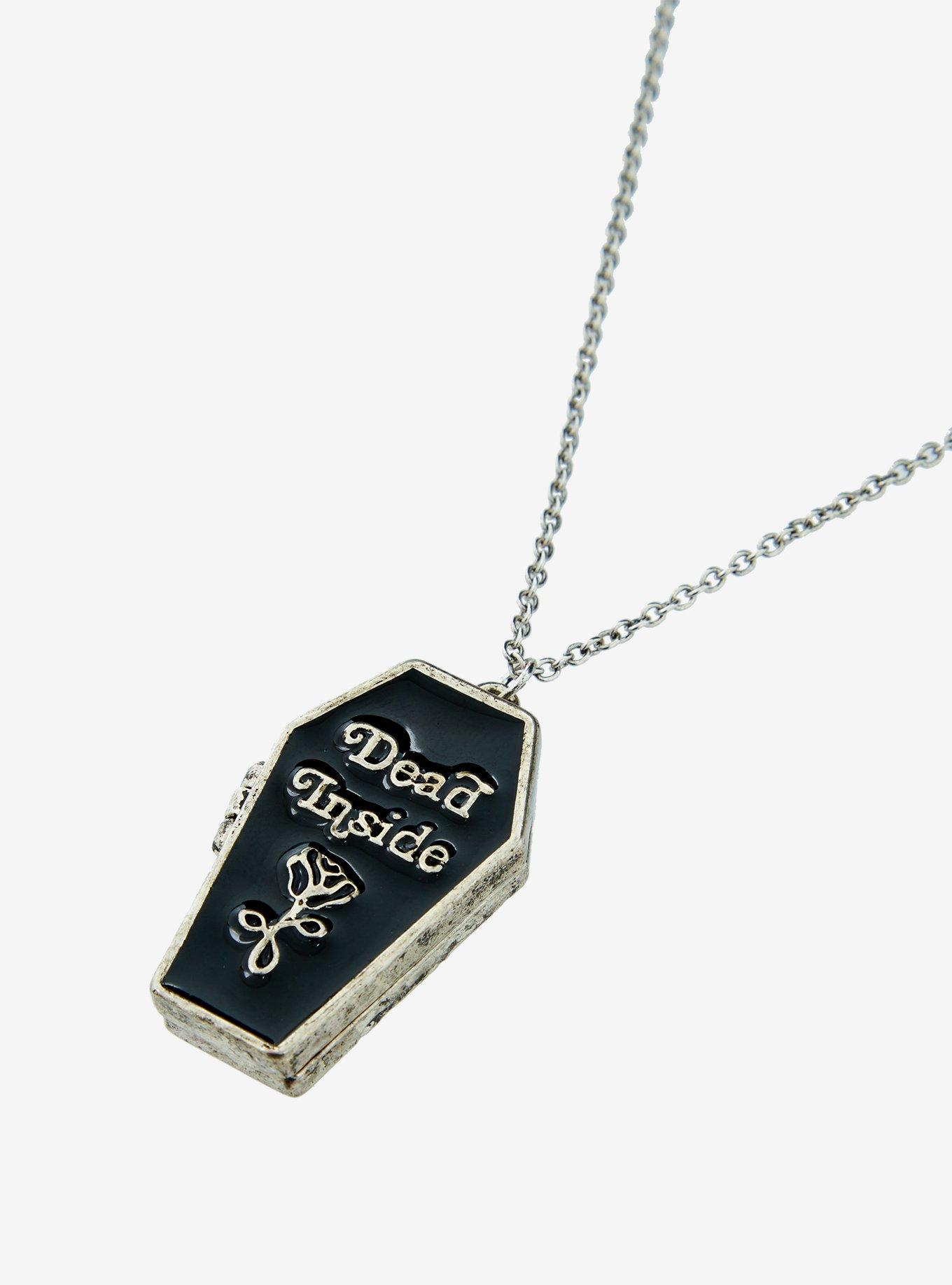 Dead Inside Coffin Locket Necklace, , alternate
