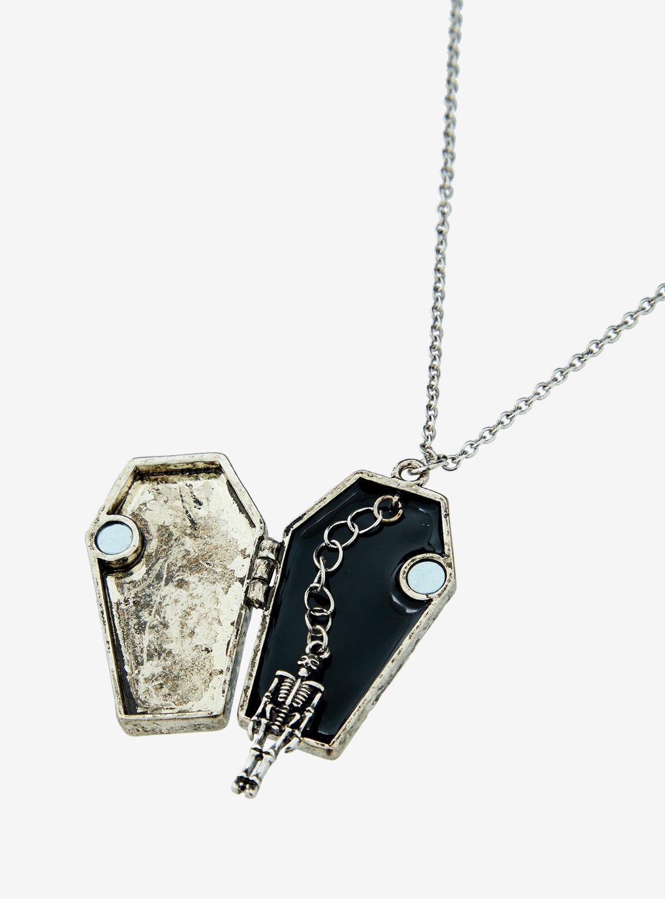 Dead Inside Coffin Locket Necklace, , alternate