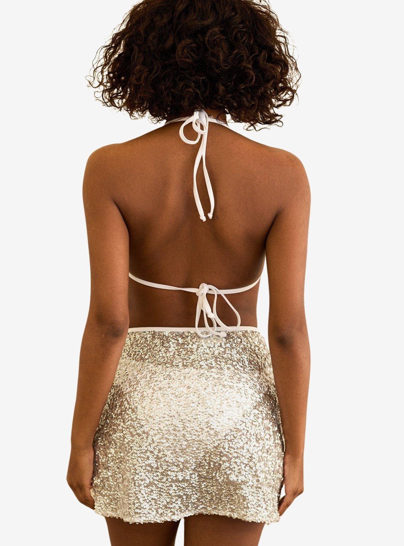 Dippin' Daisy's Rumours Tie String Skirt Silver, SILVER, alternate