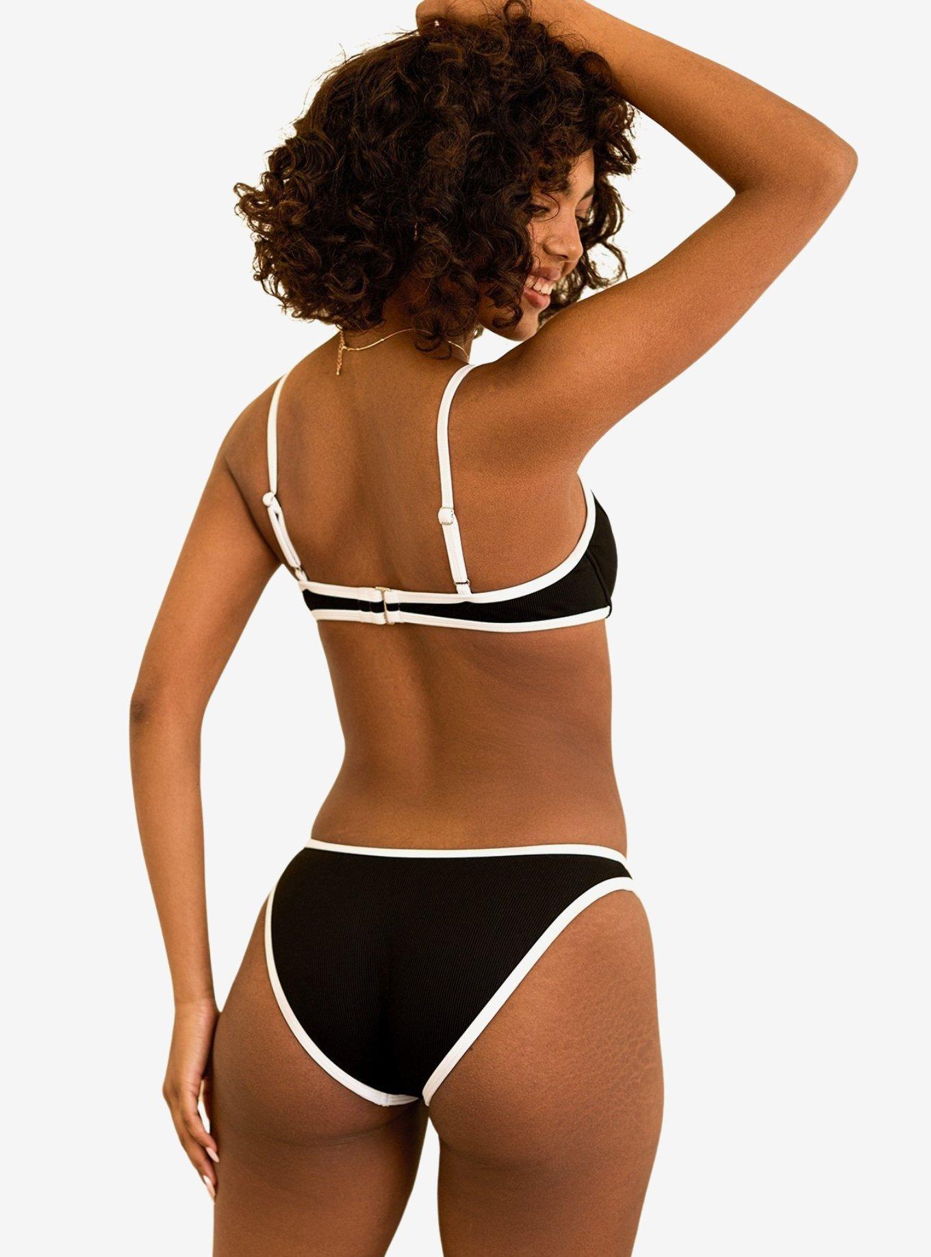 Dippin' Daisy's Venice Cheeky Swim Bottom Black Rib, BLACK, alternate