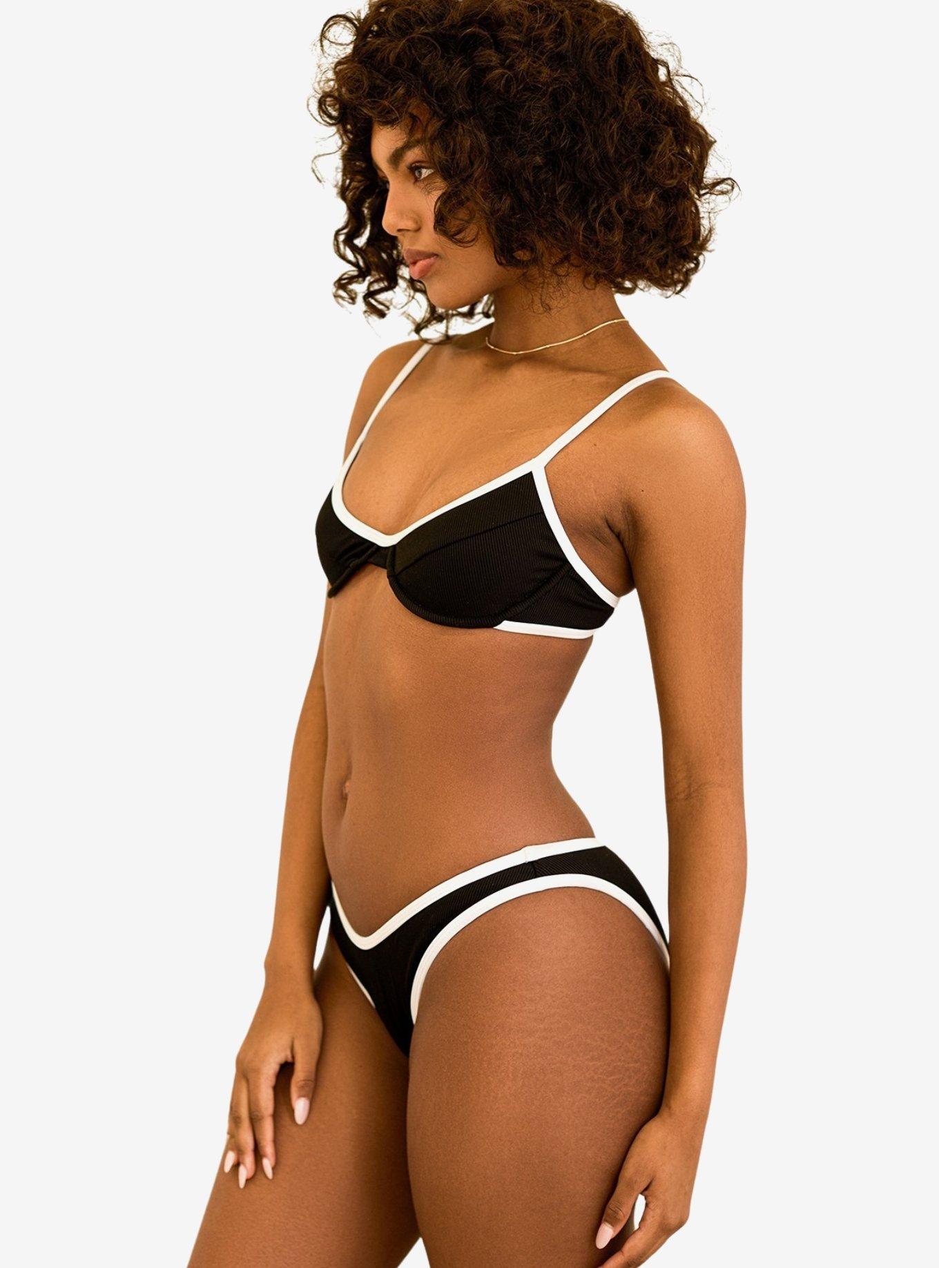 Dippin' Daisy's West Coast Underwire Swim Top Black Rib, , hi-res