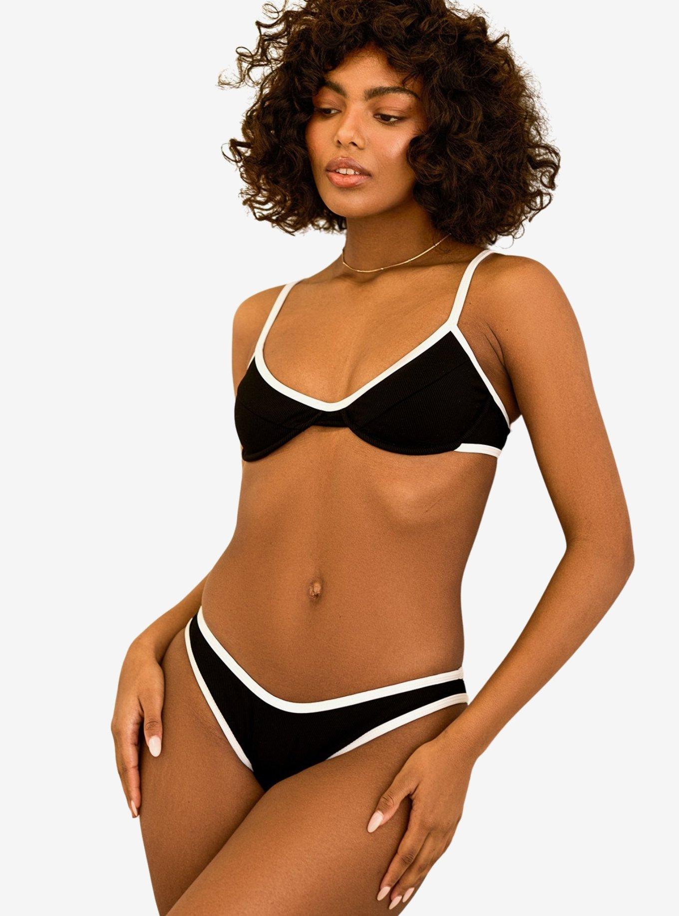 Dippin' Daisy's West Coast Underwire Swim Top Black Rib, BLACK, alternate