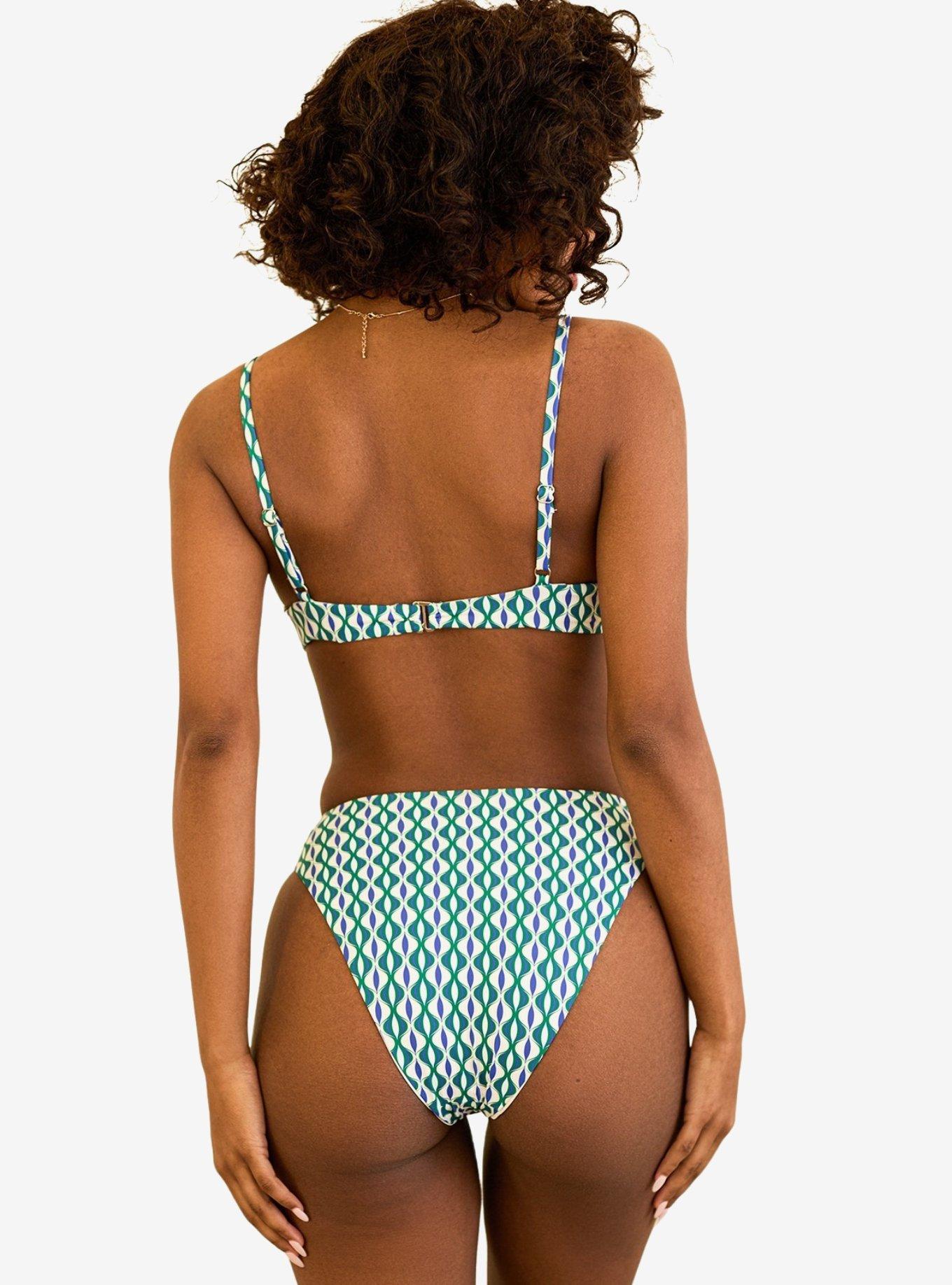 Dippin' Daisy's Seashore High Waist Cheeky Swim Bottom Blue Jean, MULTI, alternate