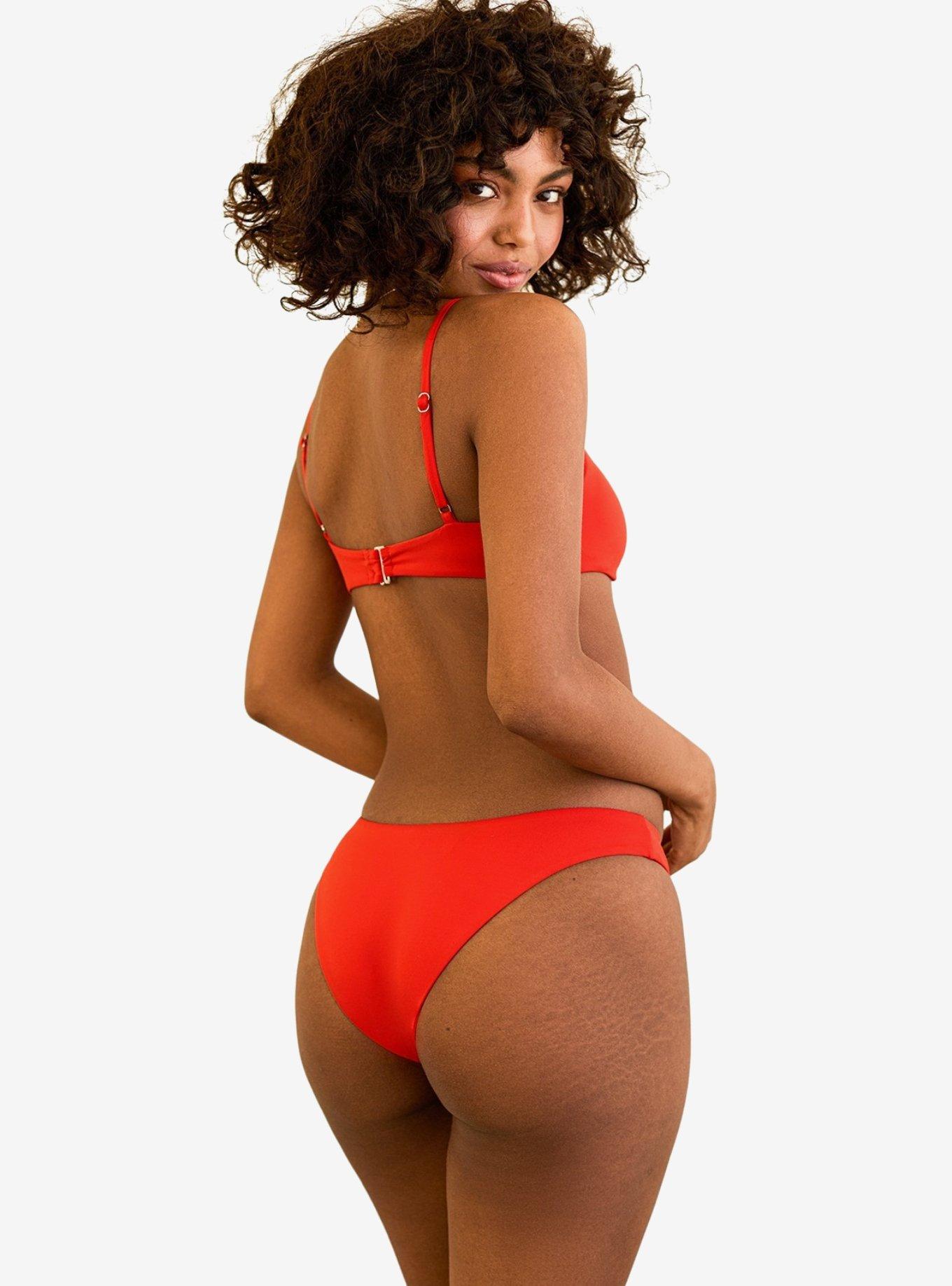 Dippin' Daisy's Britney Bandeau Swim Top Poppy, RED, alternate