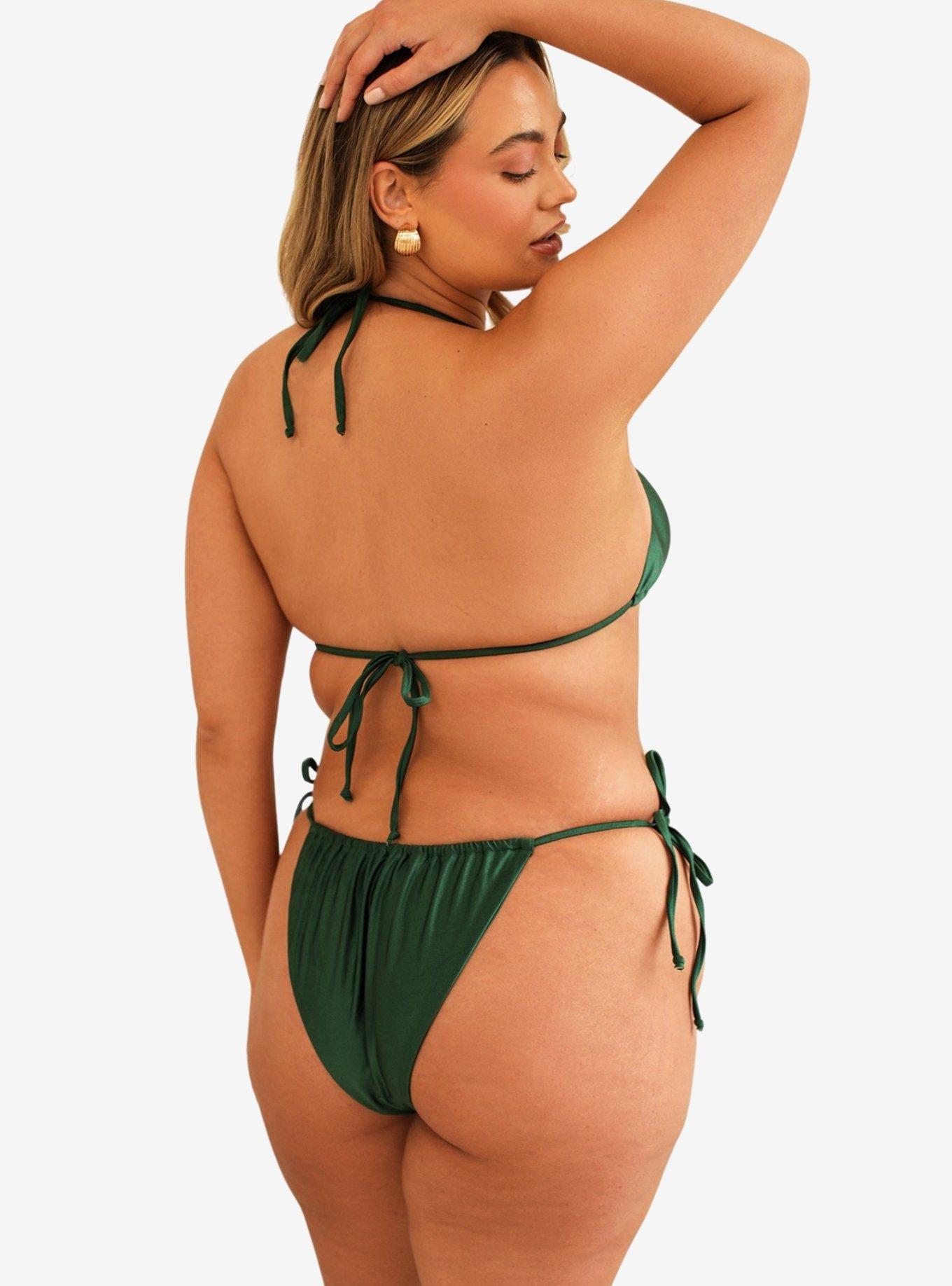 Dippin' Daisy's Presley Tie String Swim Bottom Hunter, GREEN, alternate