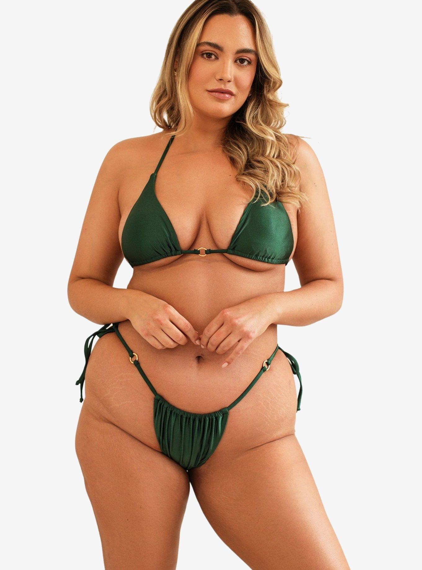 Dippin' Daisy's Gracie Triangle Swim Top Hunter, GREEN, alternate