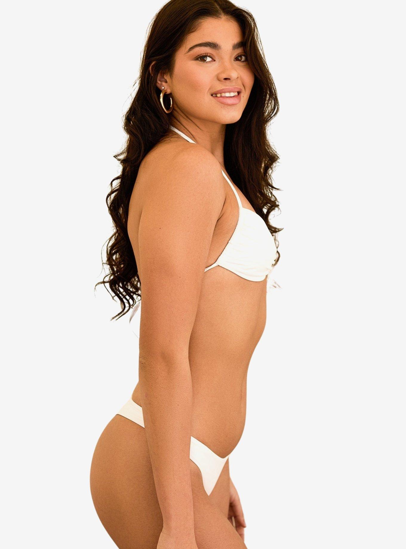 Dippin' Daisy's Christina Tie Straps Bandeau Swim Top White, BRIGHT WHITE, alternate