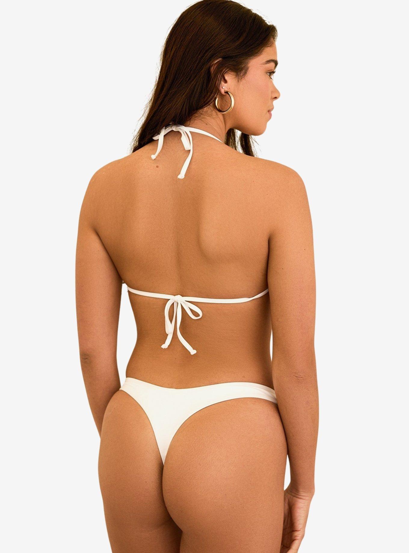 Dippin' Daisy's Christina Tie Straps Bandeau Swim Top White, BRIGHT WHITE, alternate