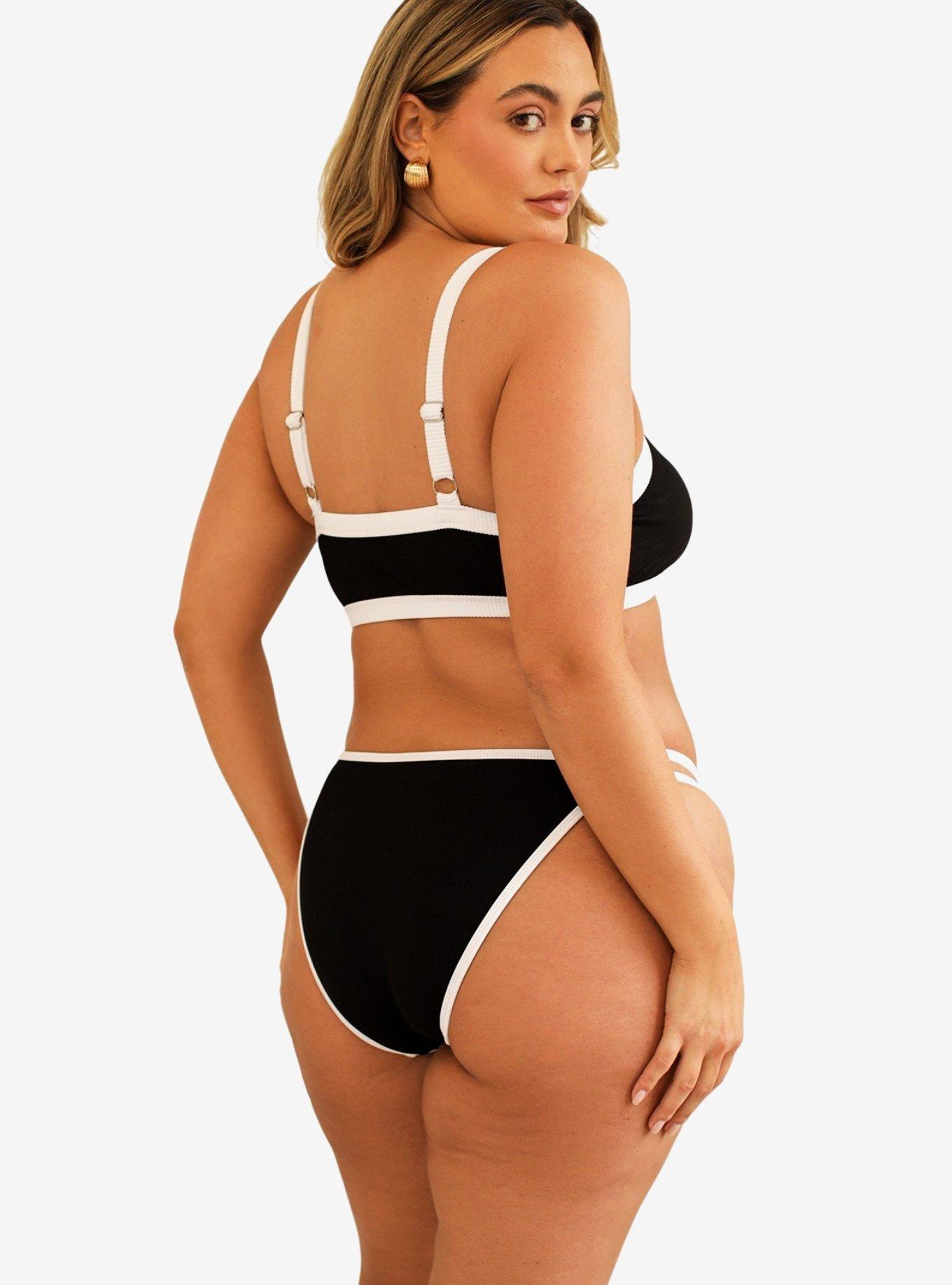 Dippin' Daisy's Cyrus Double Strap Swim Bottom Black Rib, BLACK, alternate