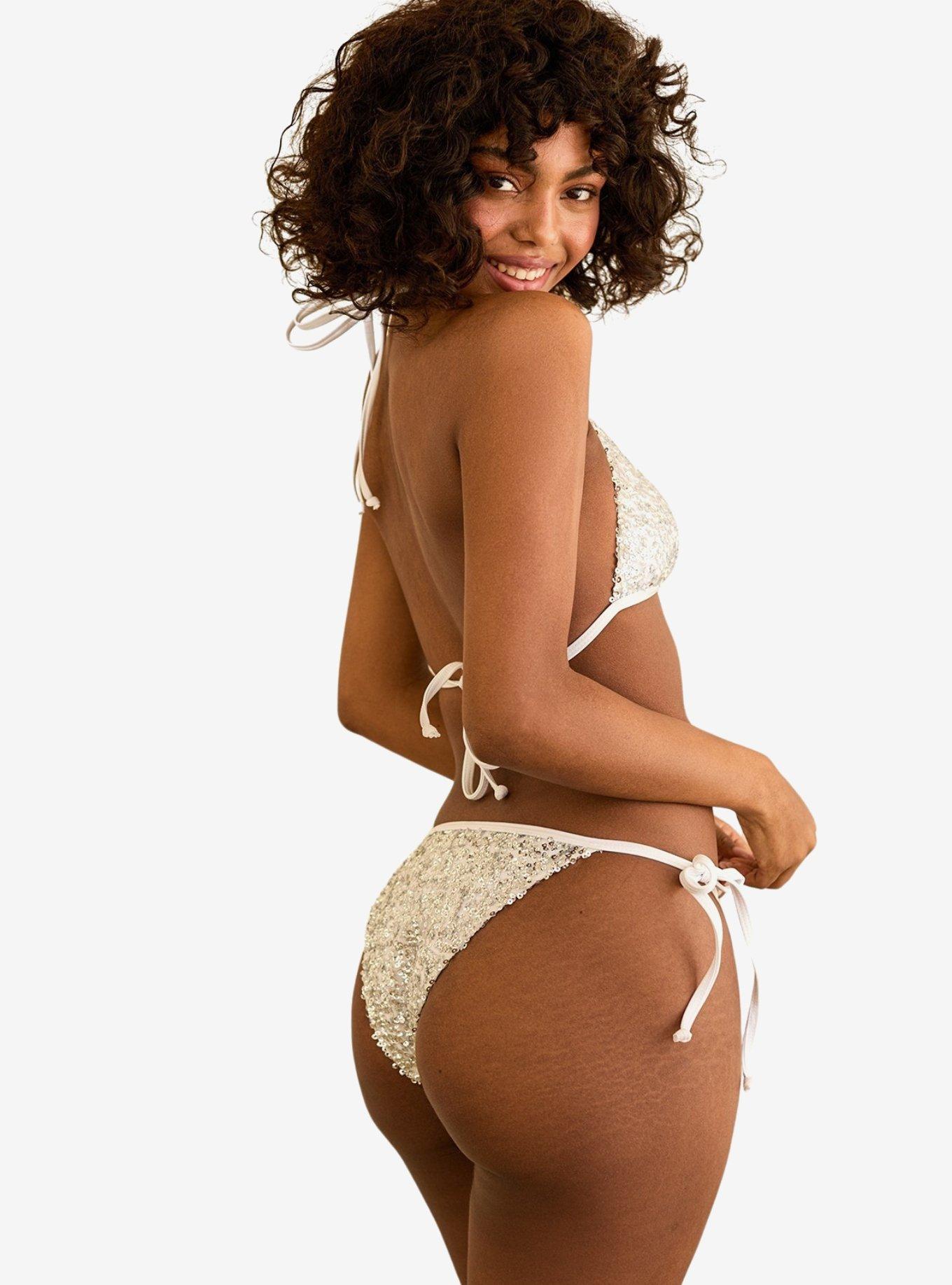 Dippin' Daisy's Zepplin Cheeky Swim Bottom Silver, SILVER, alternate