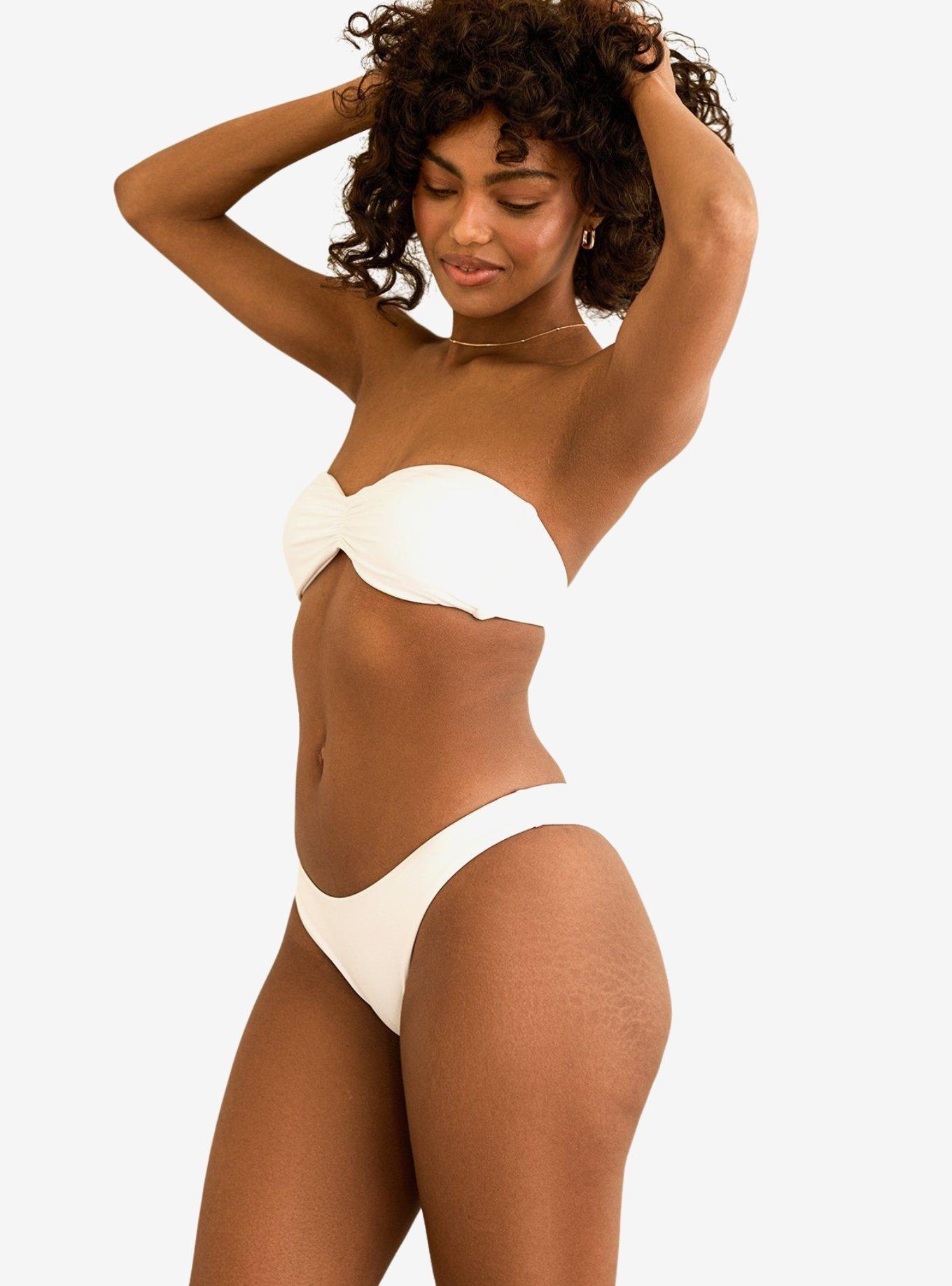 Dippin' Daisy's Nocturnal Cheeky Swim Bottom White, , hi-res