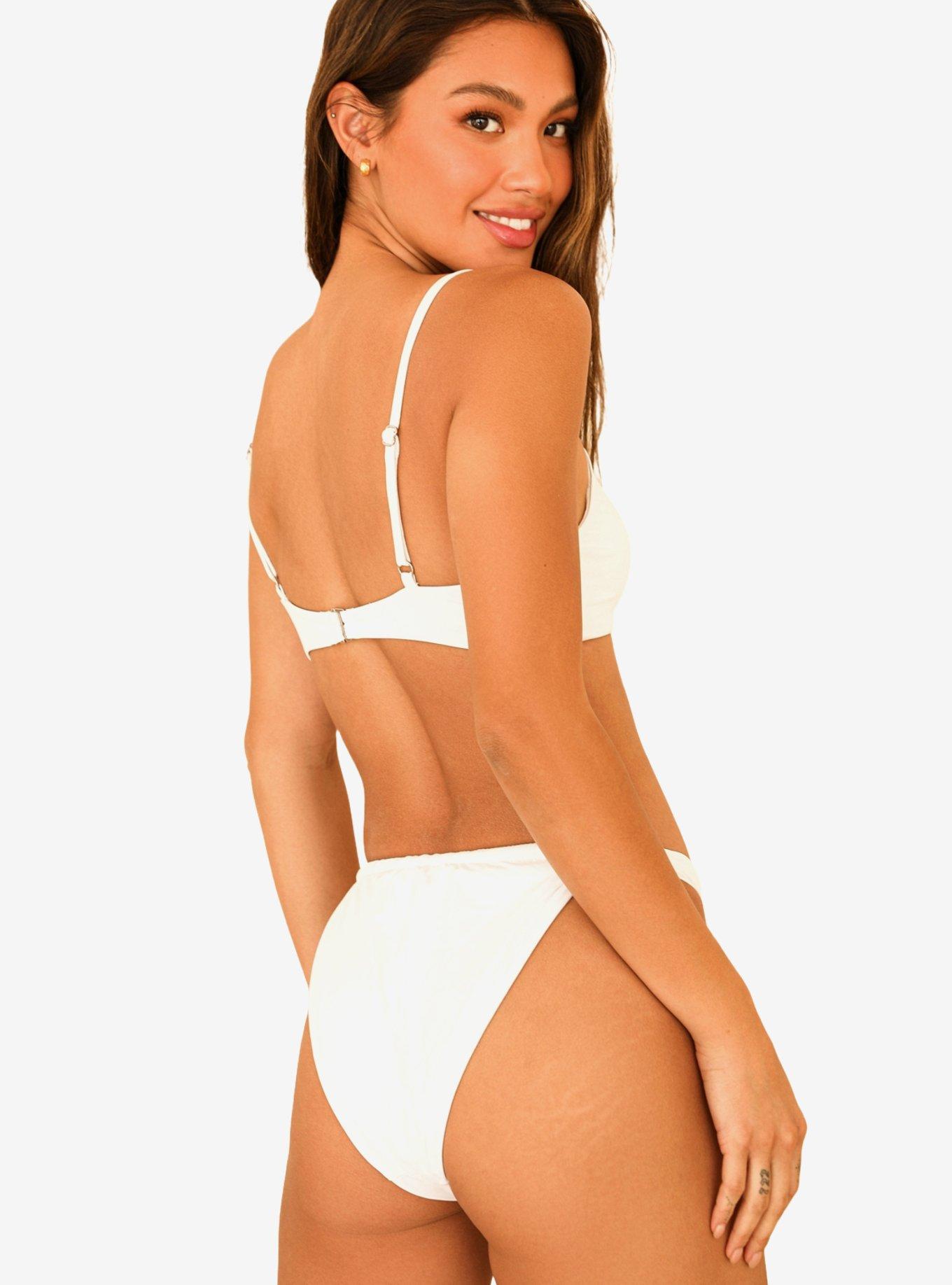 Dippin' Daisy's Zen Knotted Triangle Swim Top White, BRIGHT WHITE, alternate