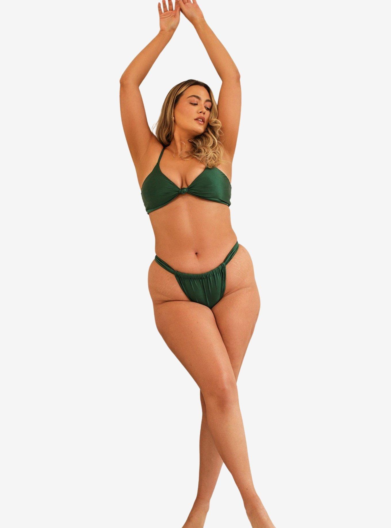 Dippin' Daisy's Zen Knotted Triangle Swim Top Hunter, , hi-res