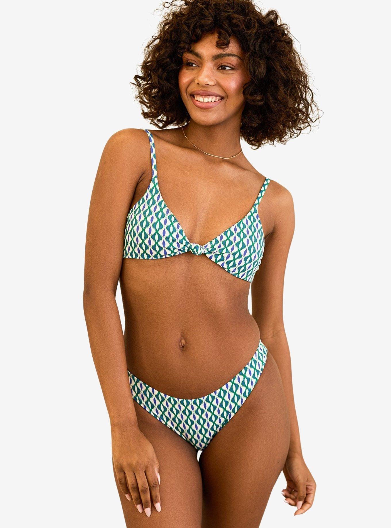 Dippin' Daisy's Zen Knotted Triangle Swim Top Blue Jean, MULTI, alternate